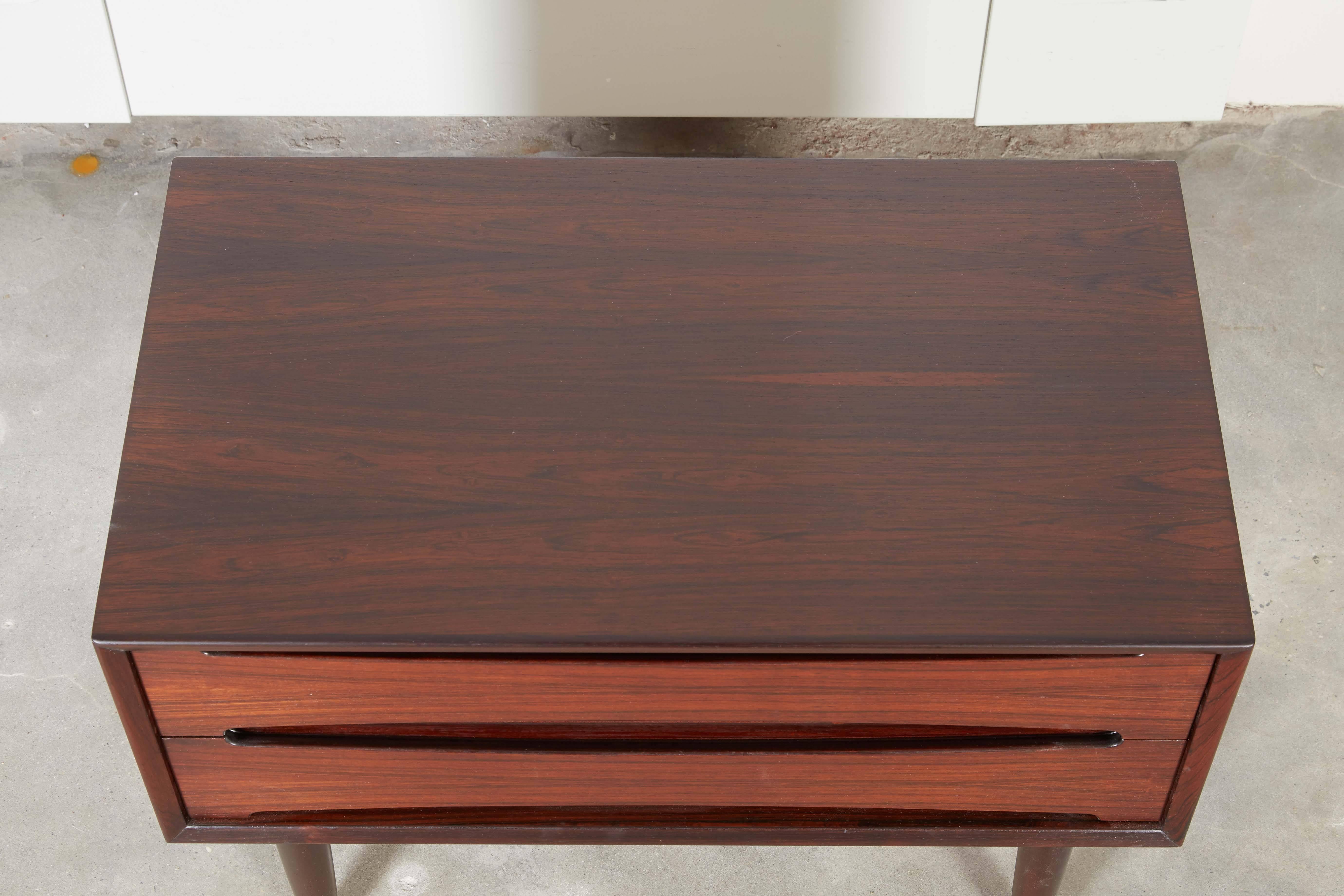 Scandinavian Modern Rosewood Small Dresser by Erik Wortz For Sale