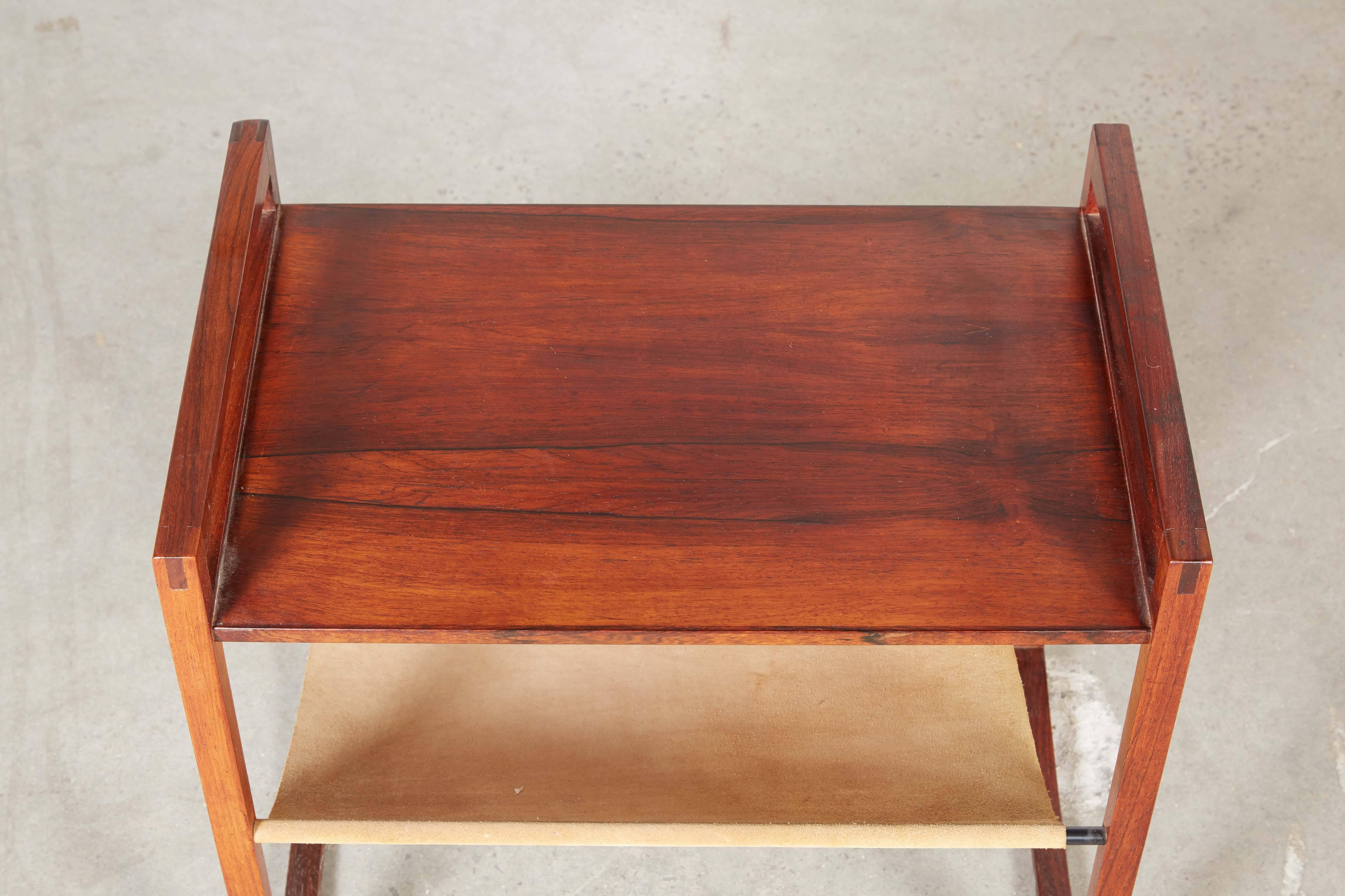 Scandinavian Modern Vintage Magazine Rack, Rosewood