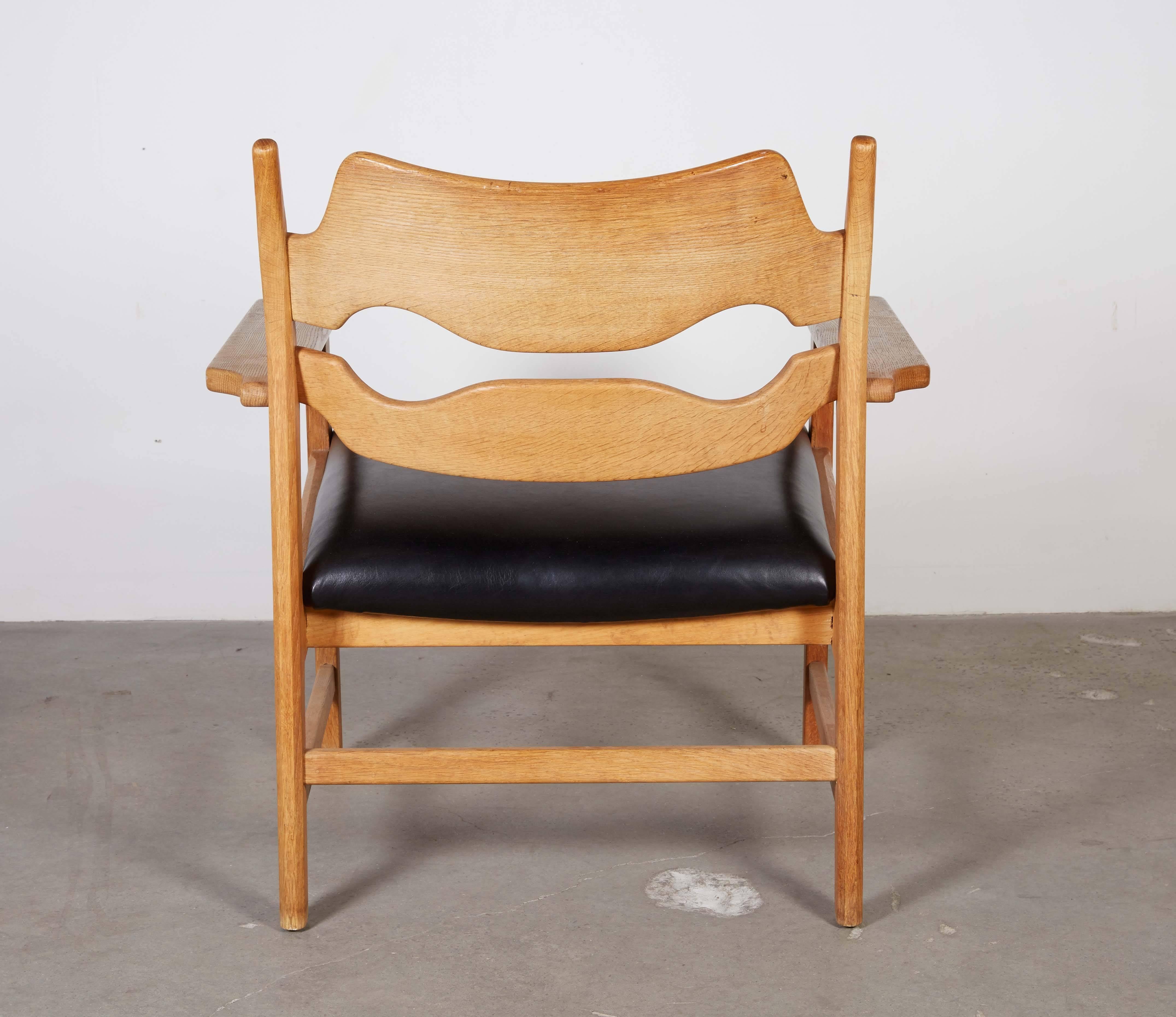 Danish Armchairs by Henning Kjaernulf in Oak For Sale 1