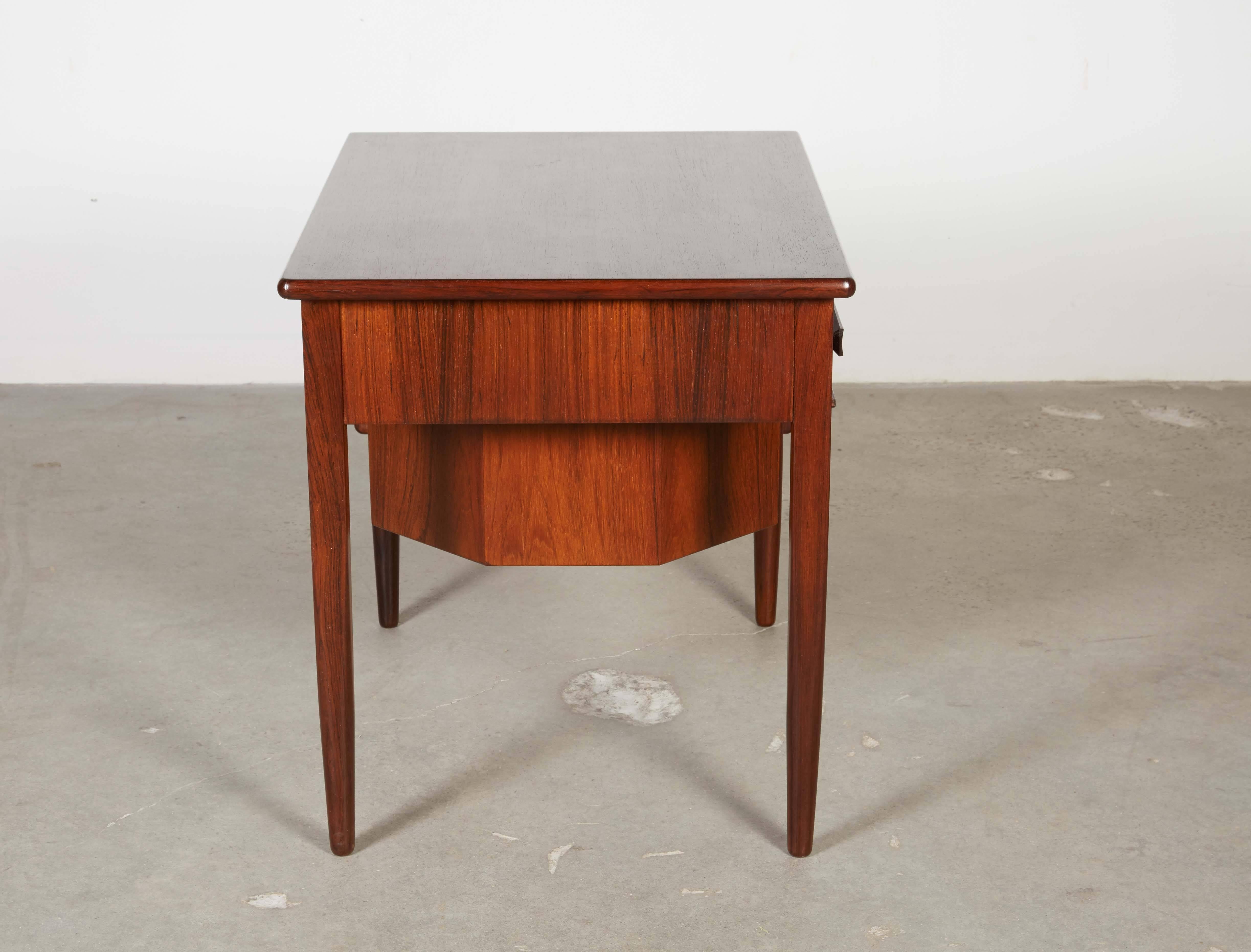 Mid-20th Century Mid Century Sewing Table with Drop Leaf