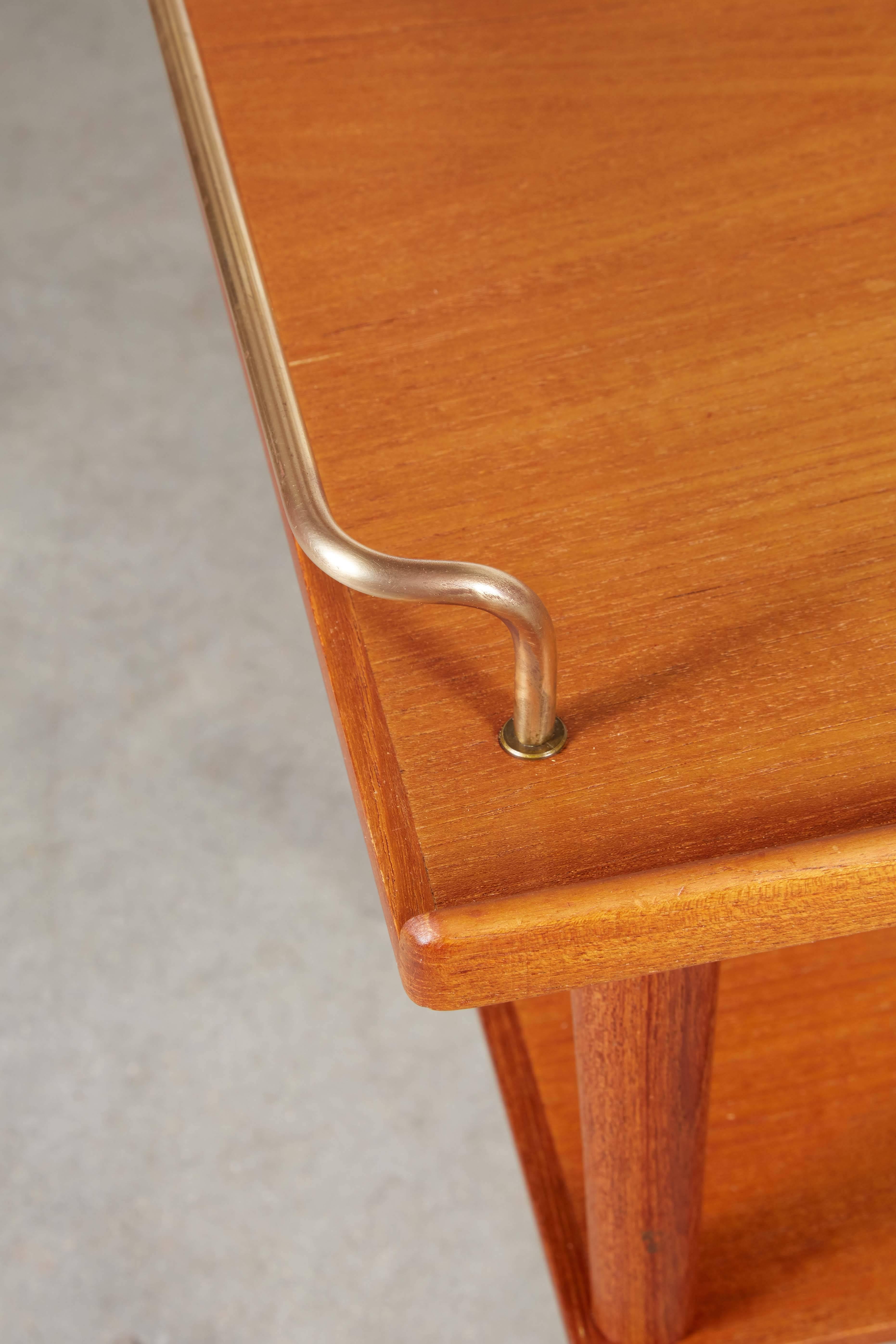 Oiled Mid Century Bar Cart