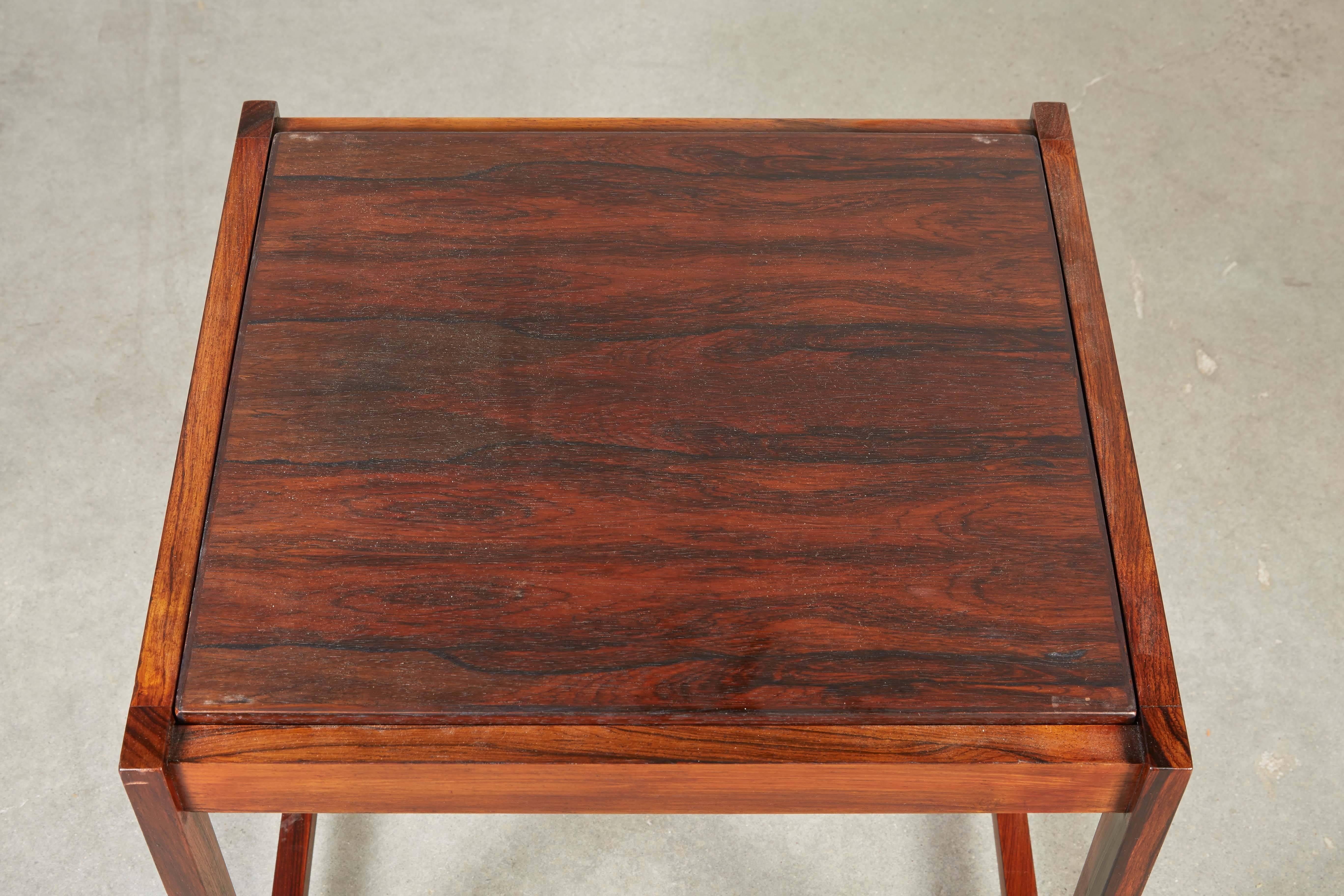 Danish Reversible End Table / Ottoman In Excellent Condition In New York, NY