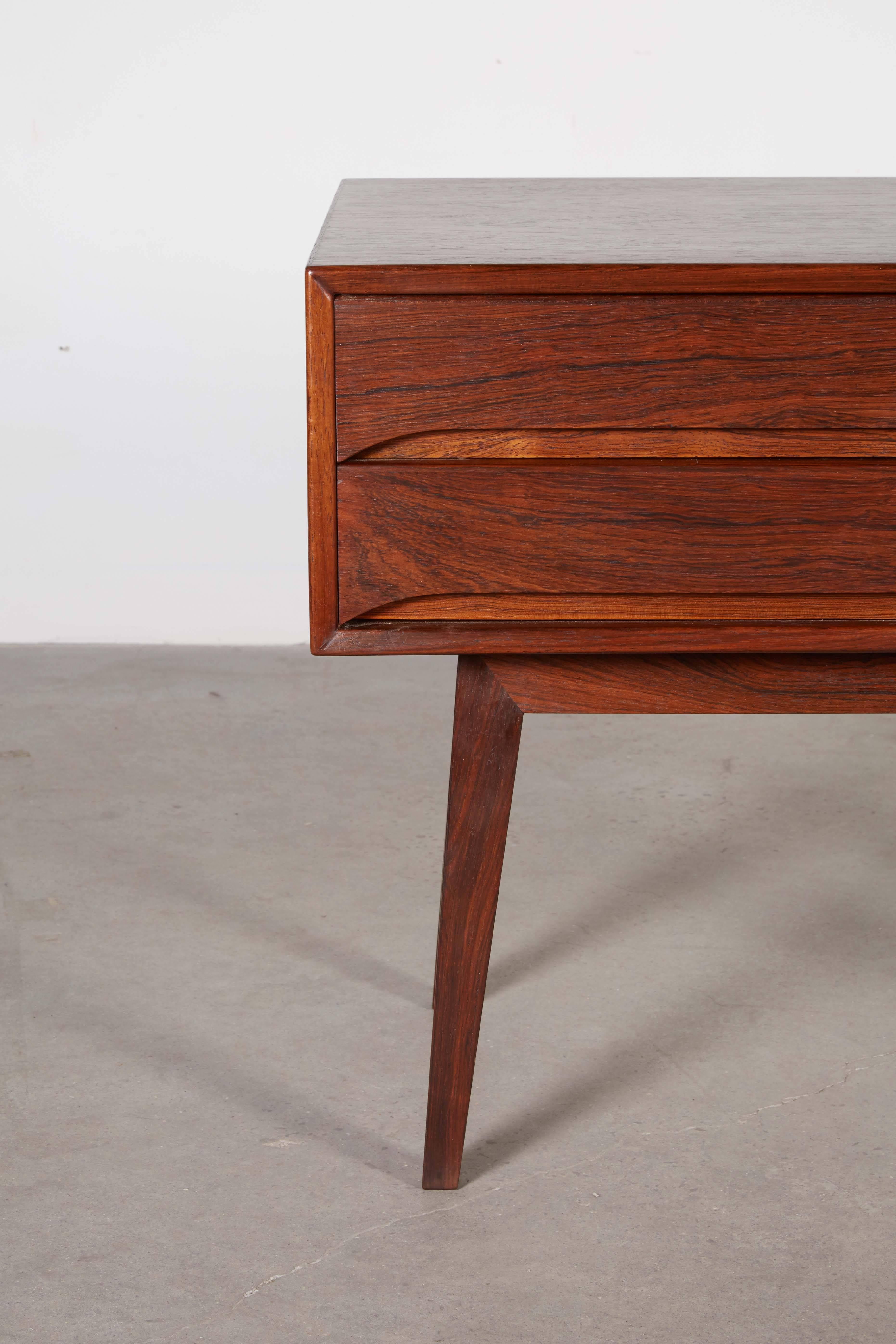 Scandinavian Modern Mid Century Rosewood Night Stand For Sale