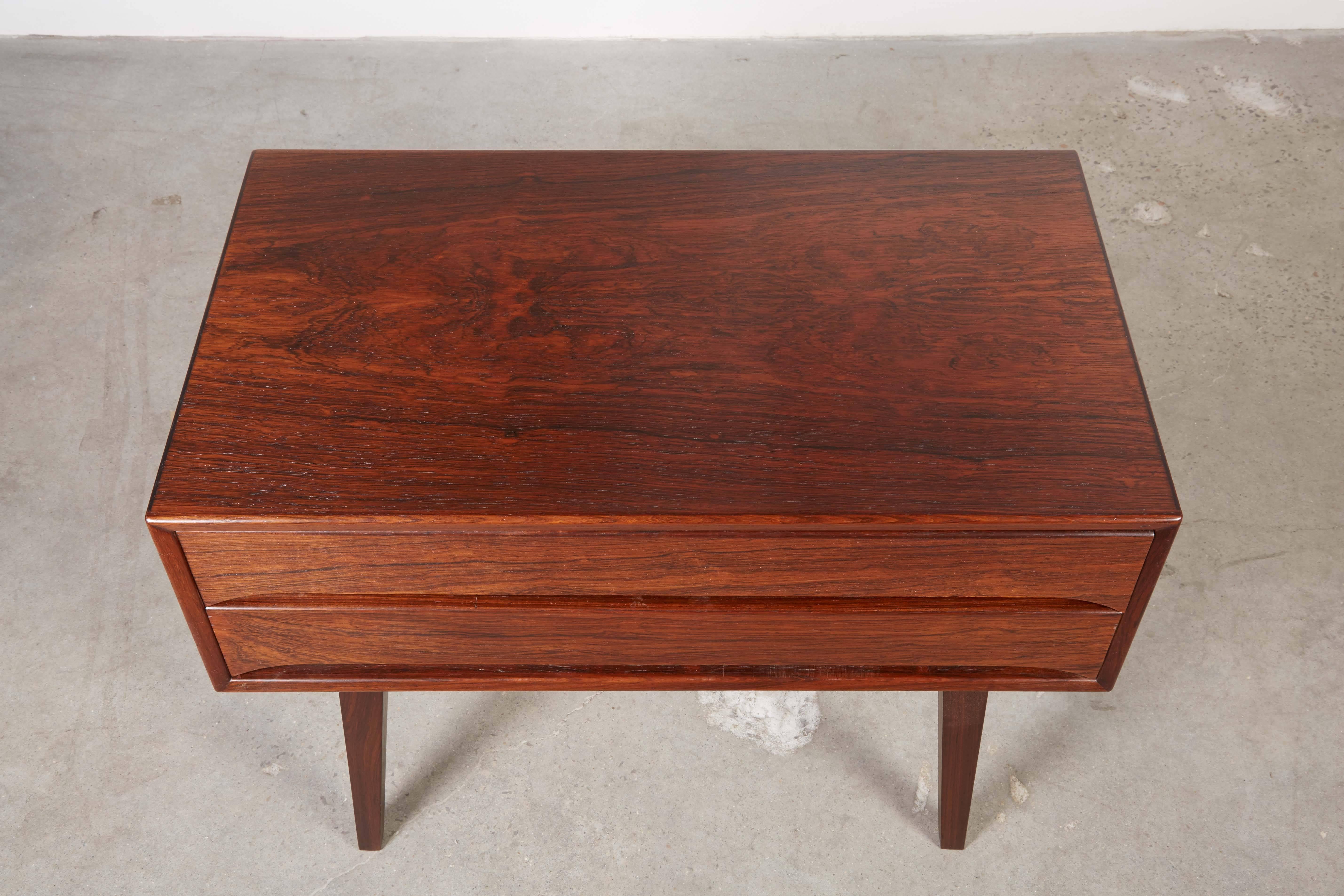 Oiled Mid Century Rosewood Night Stand For Sale