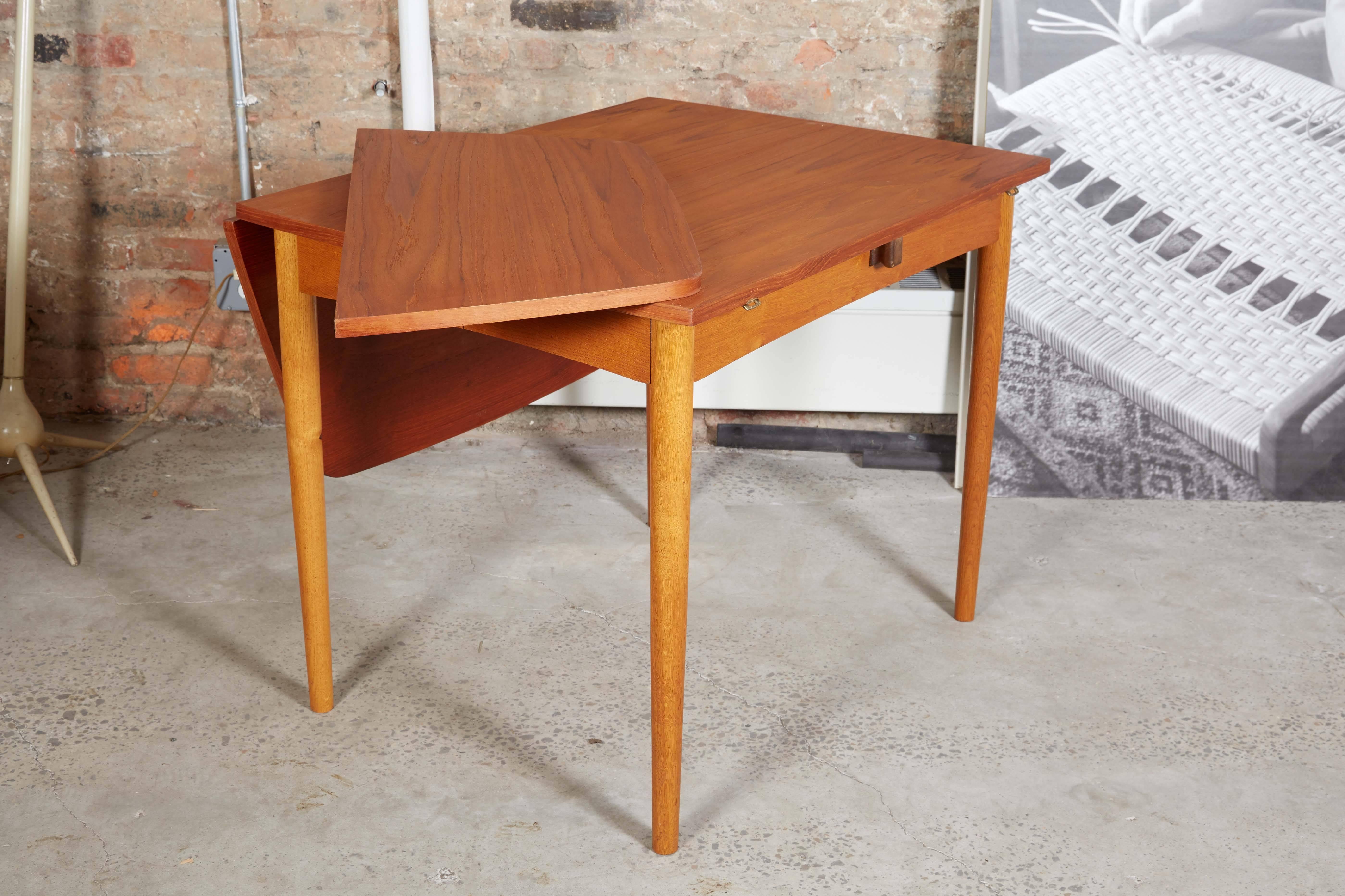 Teak Drop Leaf Dining Table For Sale