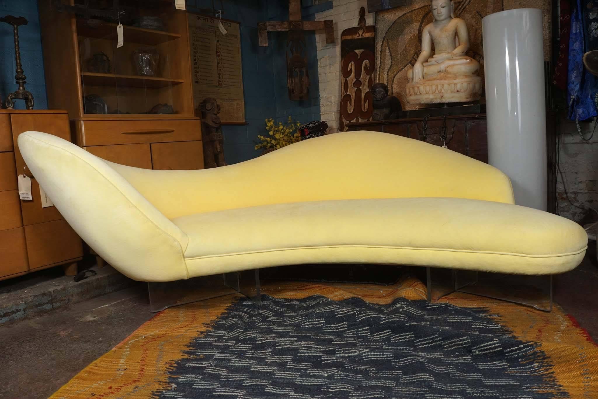 American Lemon Mid-Century Modern Cloud Sofa by Vladimir Kagan