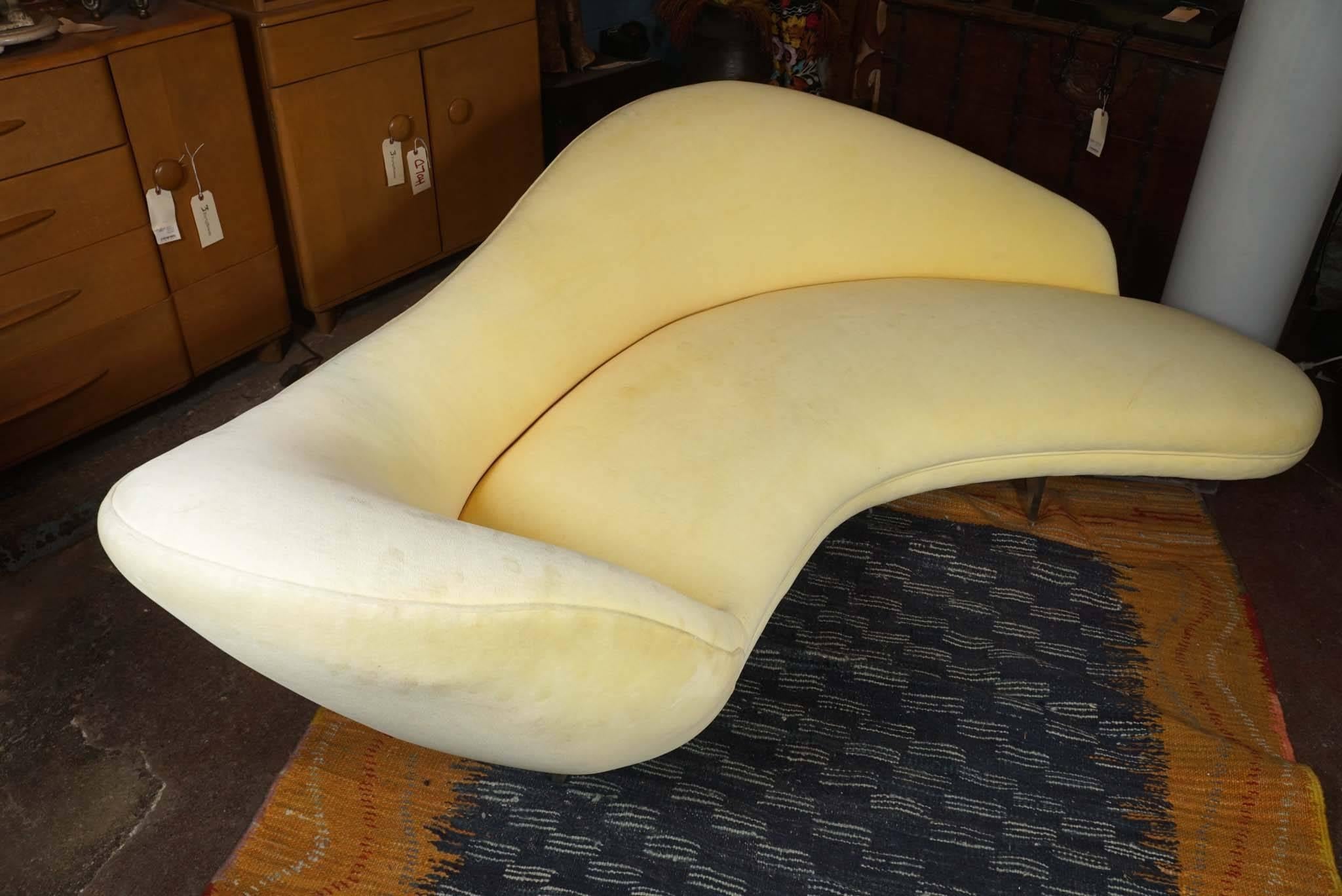 Lemon Mid-Century Modern Cloud Sofa by Vladimir Kagan 2
