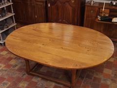 19th Century French Oak Oval Table