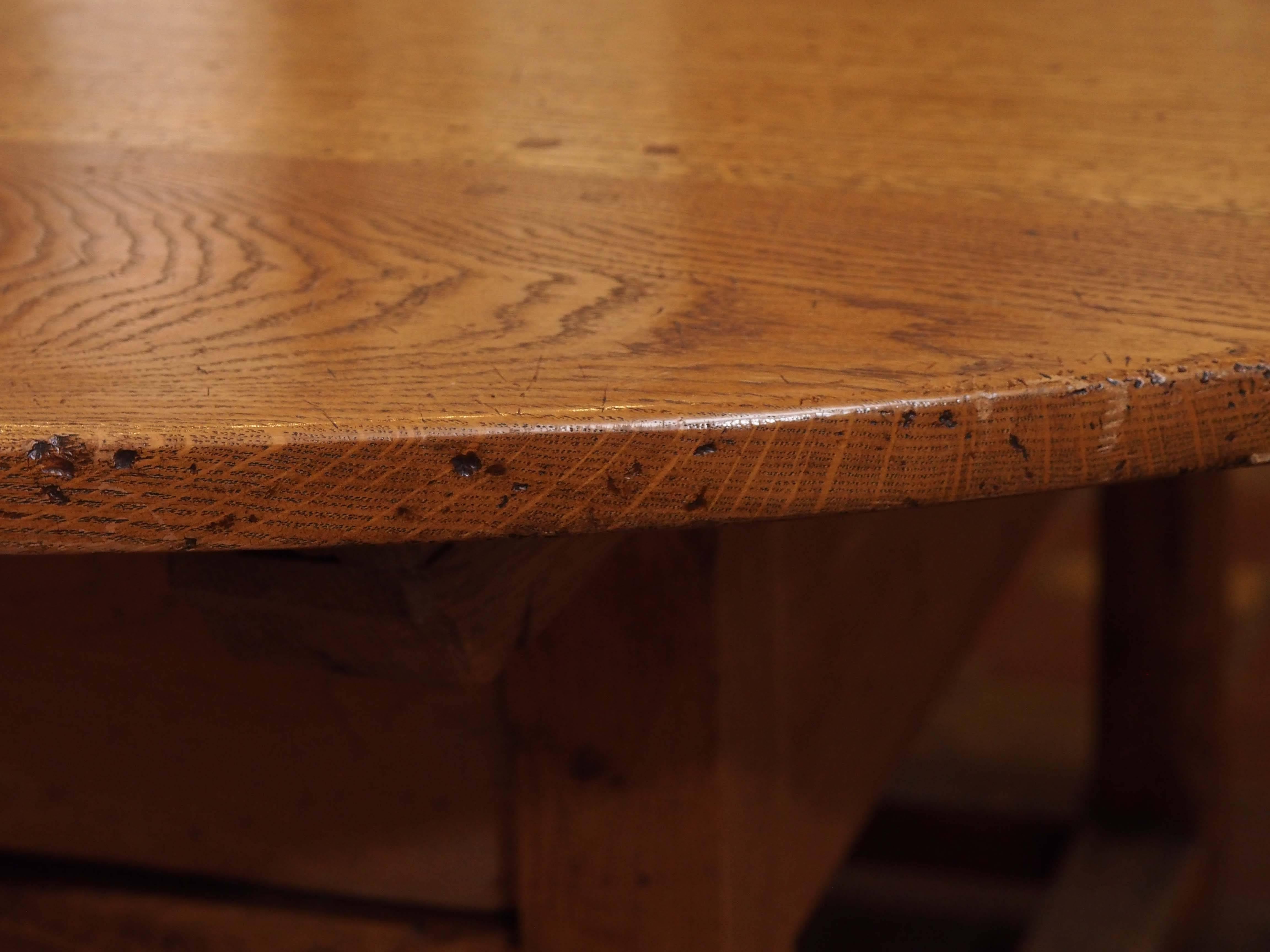 Louis XIII 19th Century French Oak Oval Table For Sale