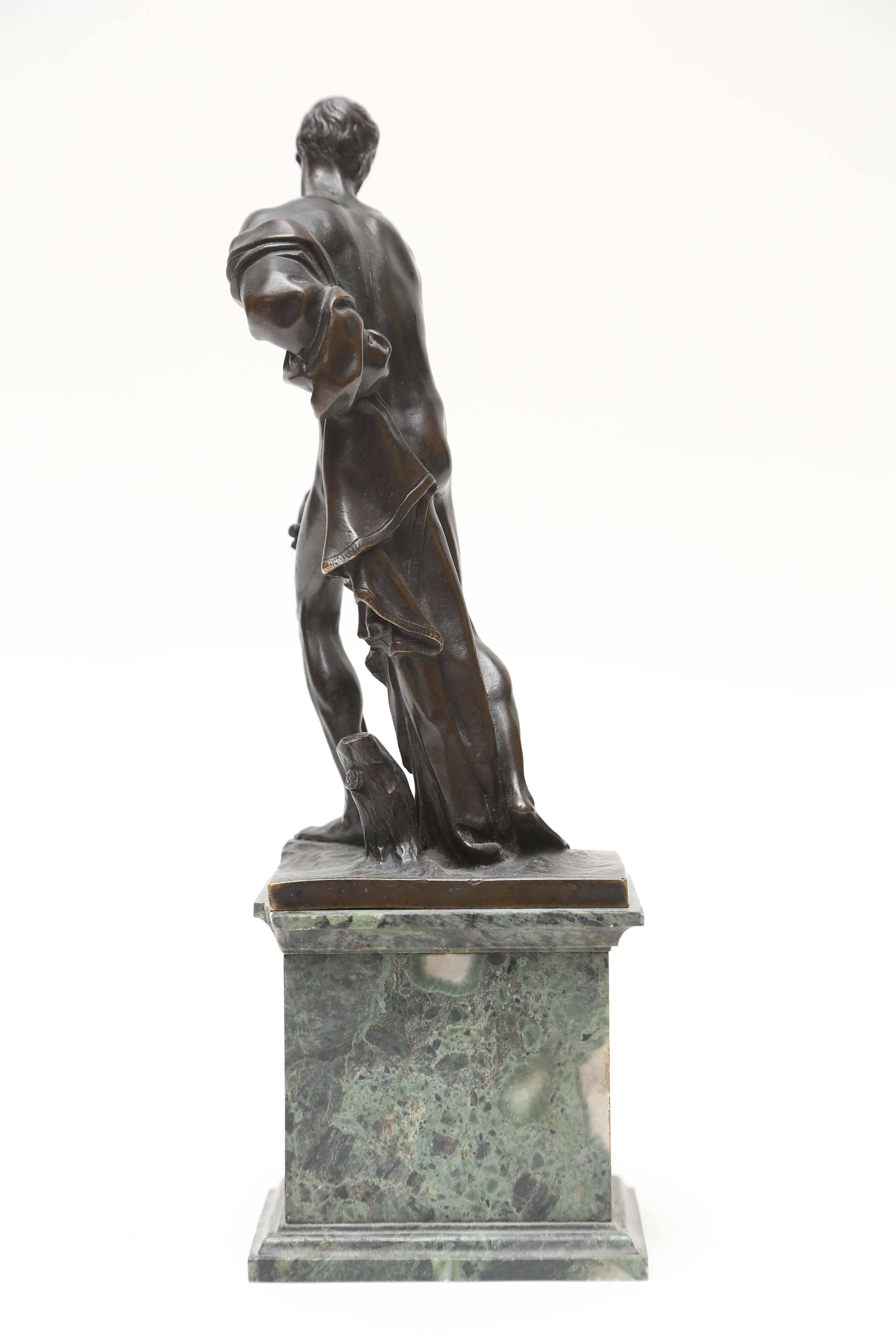 Venezianische Bronzestatuette des heiligen Jerome, 18./19. Jahrhundert (Italienisch) im Angebot