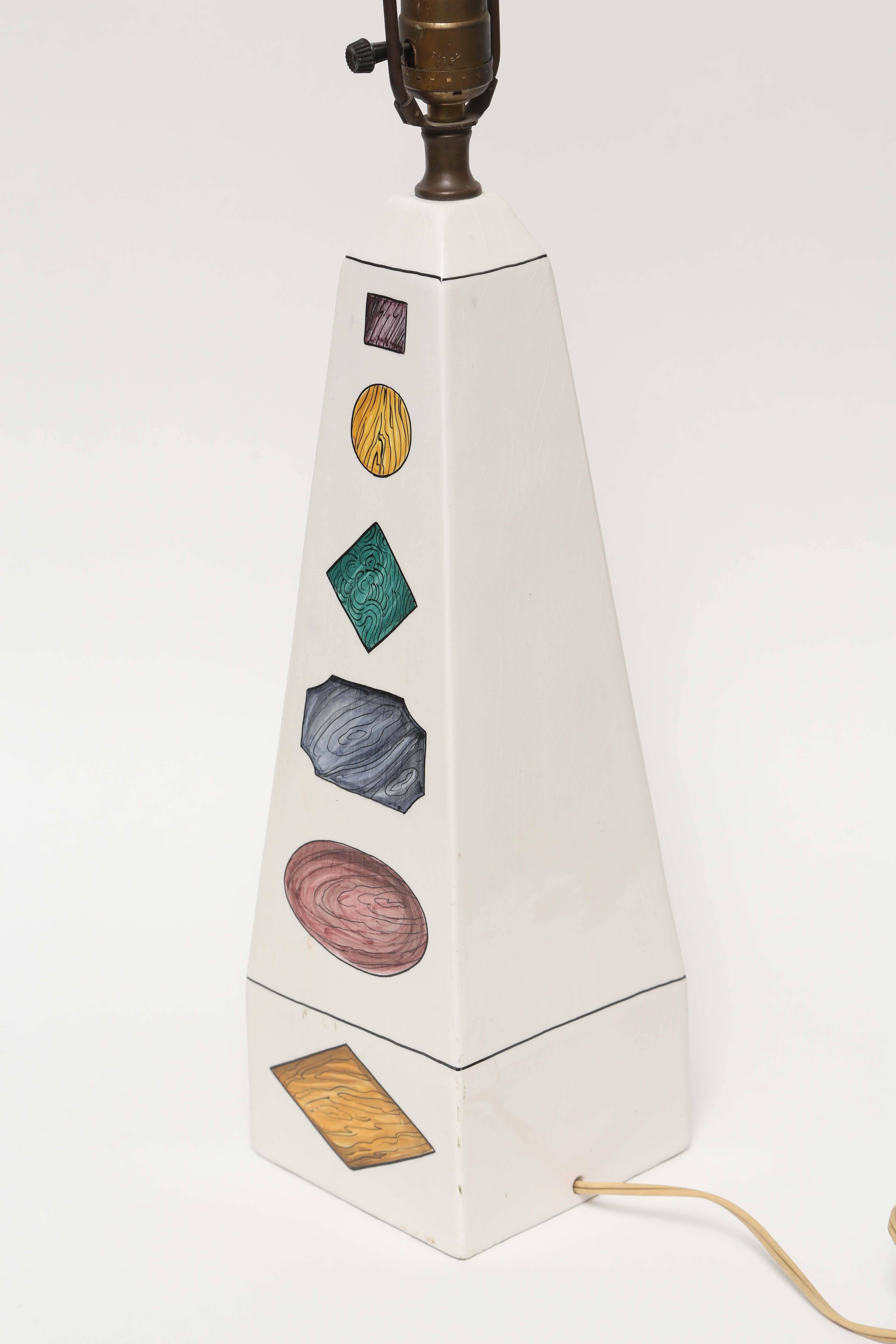 Italian Fornasetti Style Lamp, 1960s, Italy