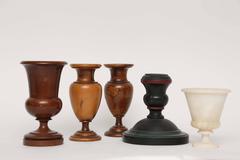 Group of Treens, Candlestick and Alabaster Cup, 19th-20th Century