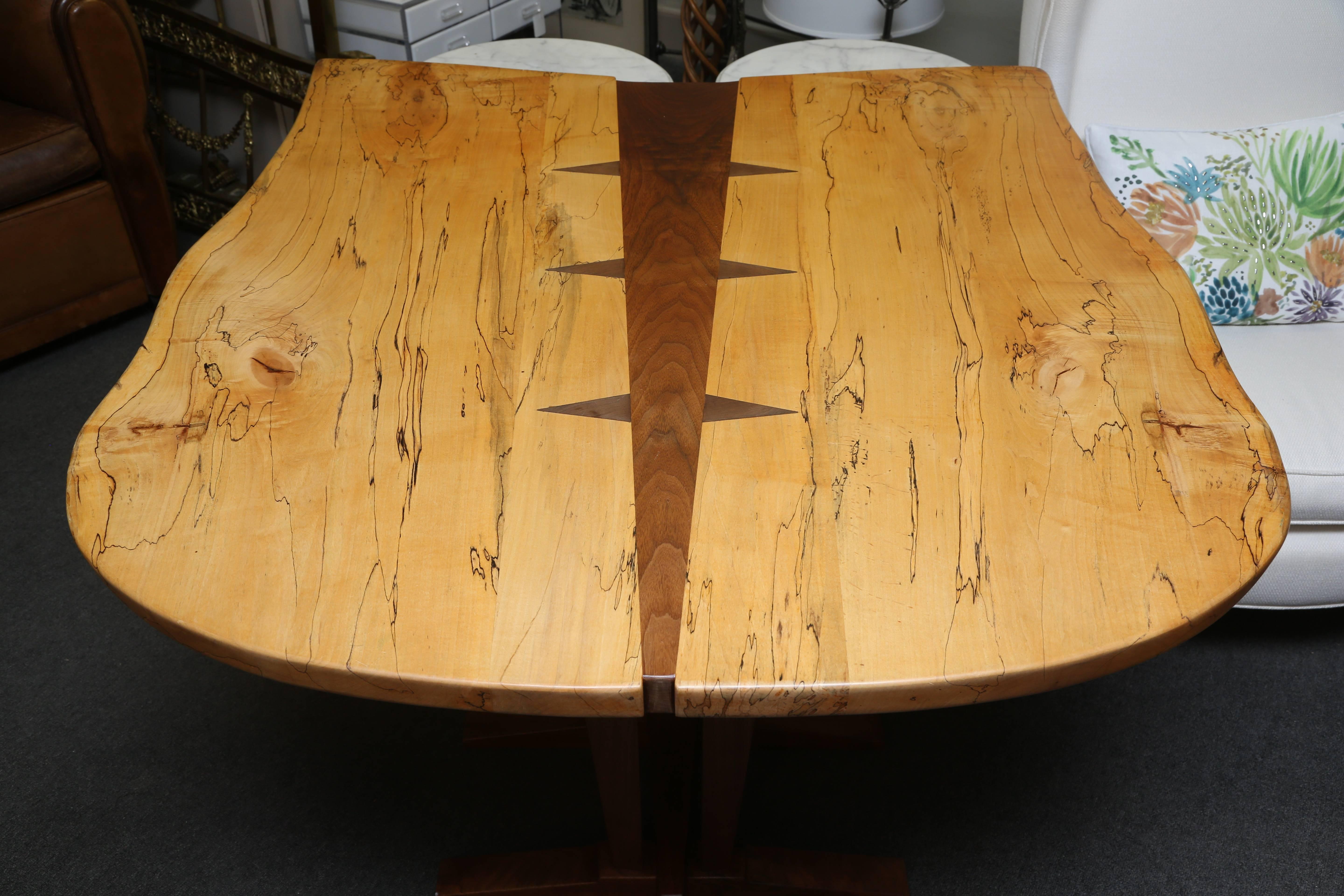 Wood Large Nakashima Inspired Table by Paul Sarochuck