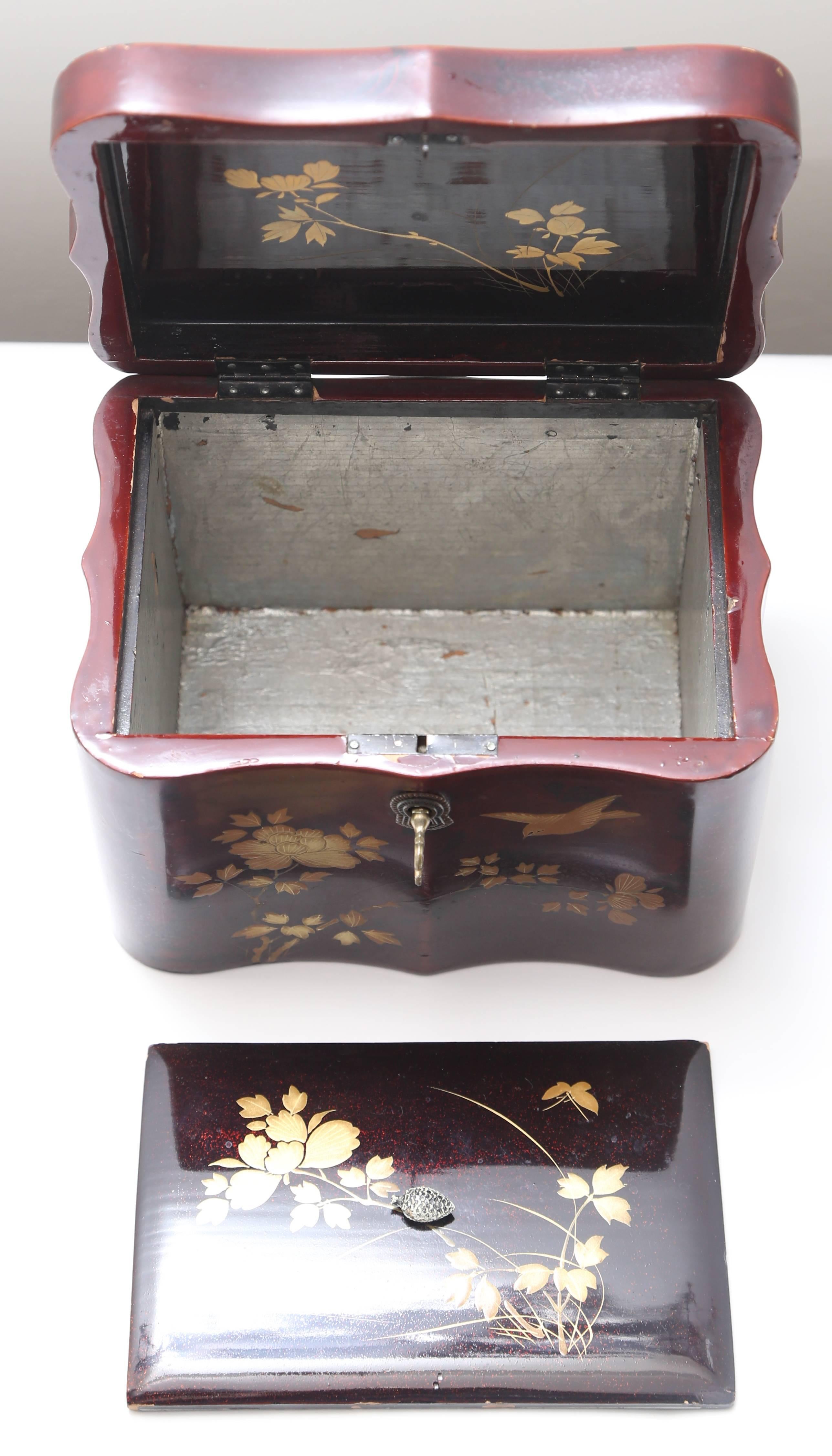 Chinoiserie Fine Anglo-Japanese Tea Caddy