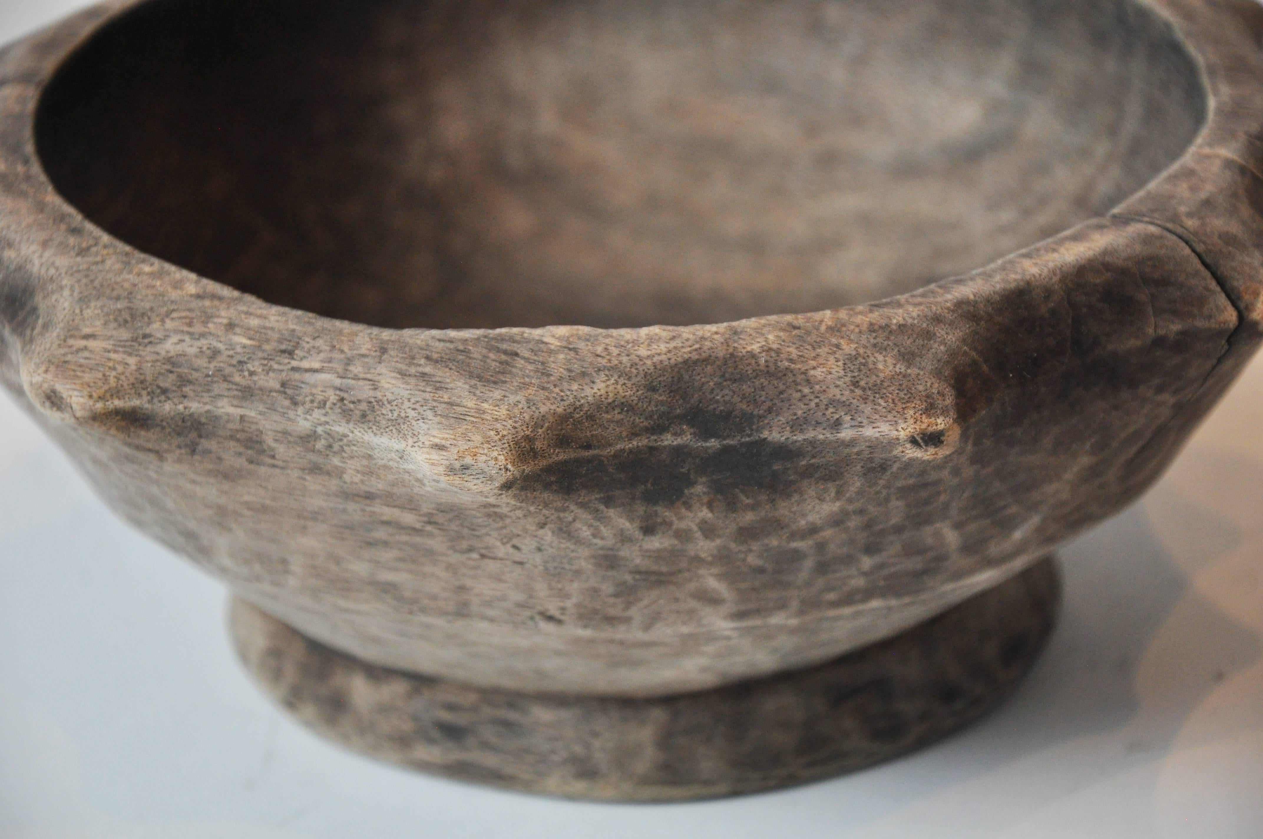 20th Century Primitive Wood Bowl In Good Condition In Chicago, IL