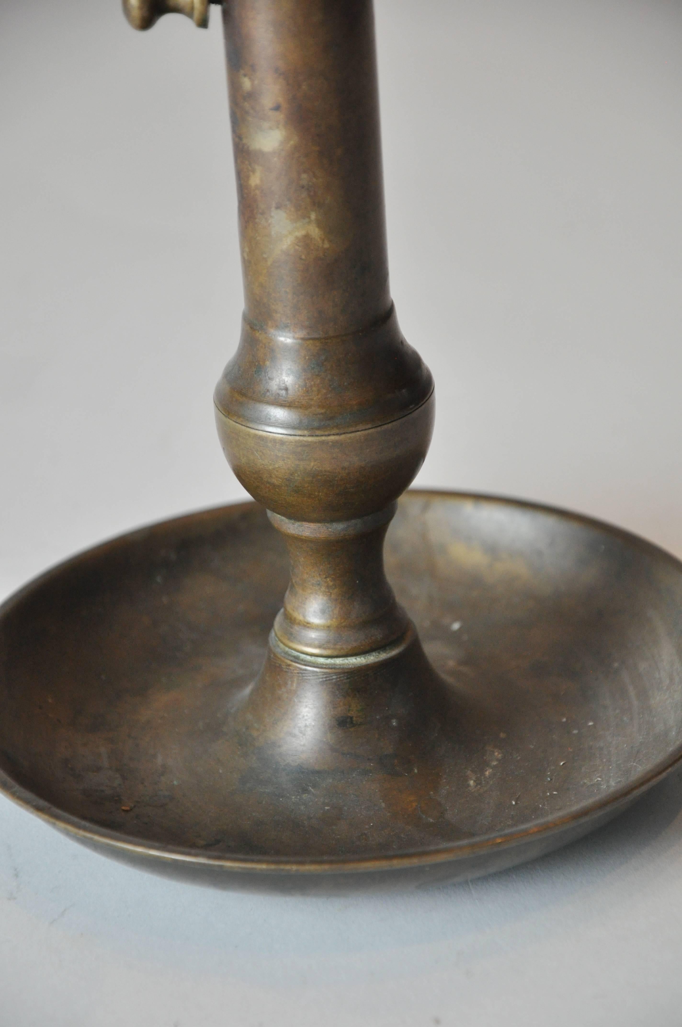 19th Century French Bronze Candle Stick 1