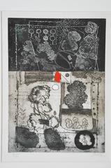 Mid-Century French Etching Untitled, Numbered and Signed
