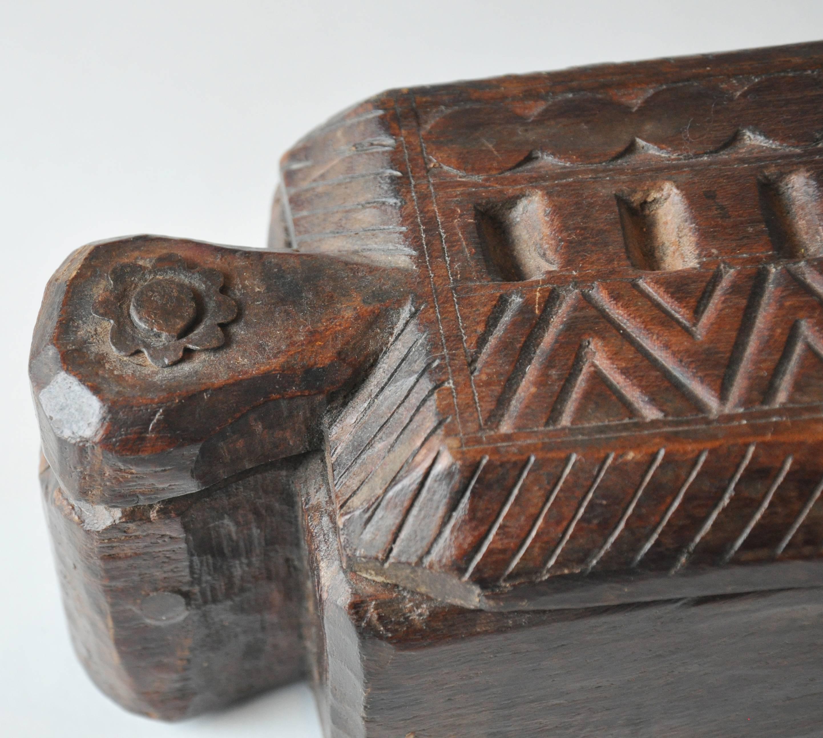 Carved 19th Century India Rajasthan Spice Box