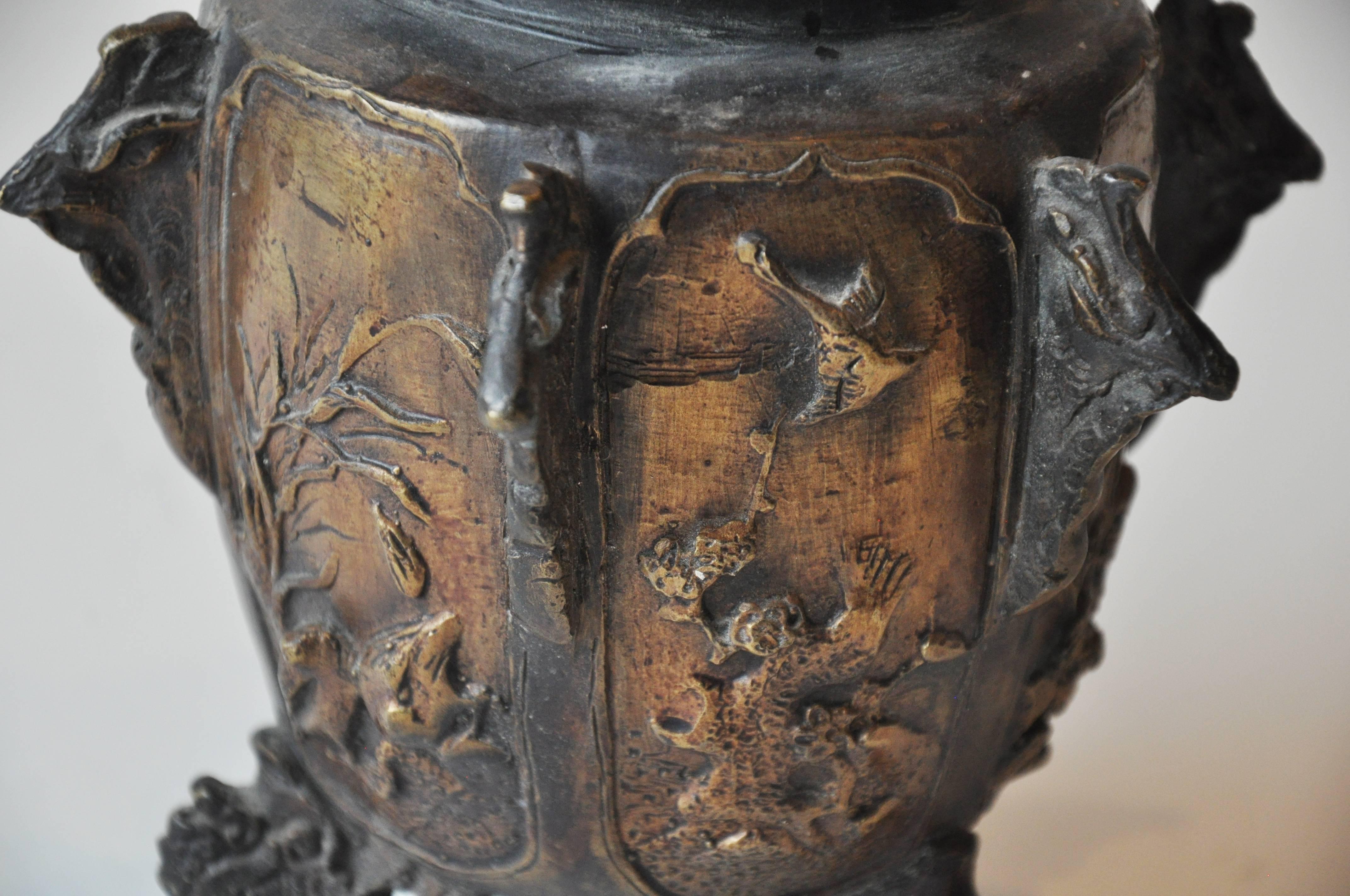19th Century German Bronze Footed Urn For Sale 4
