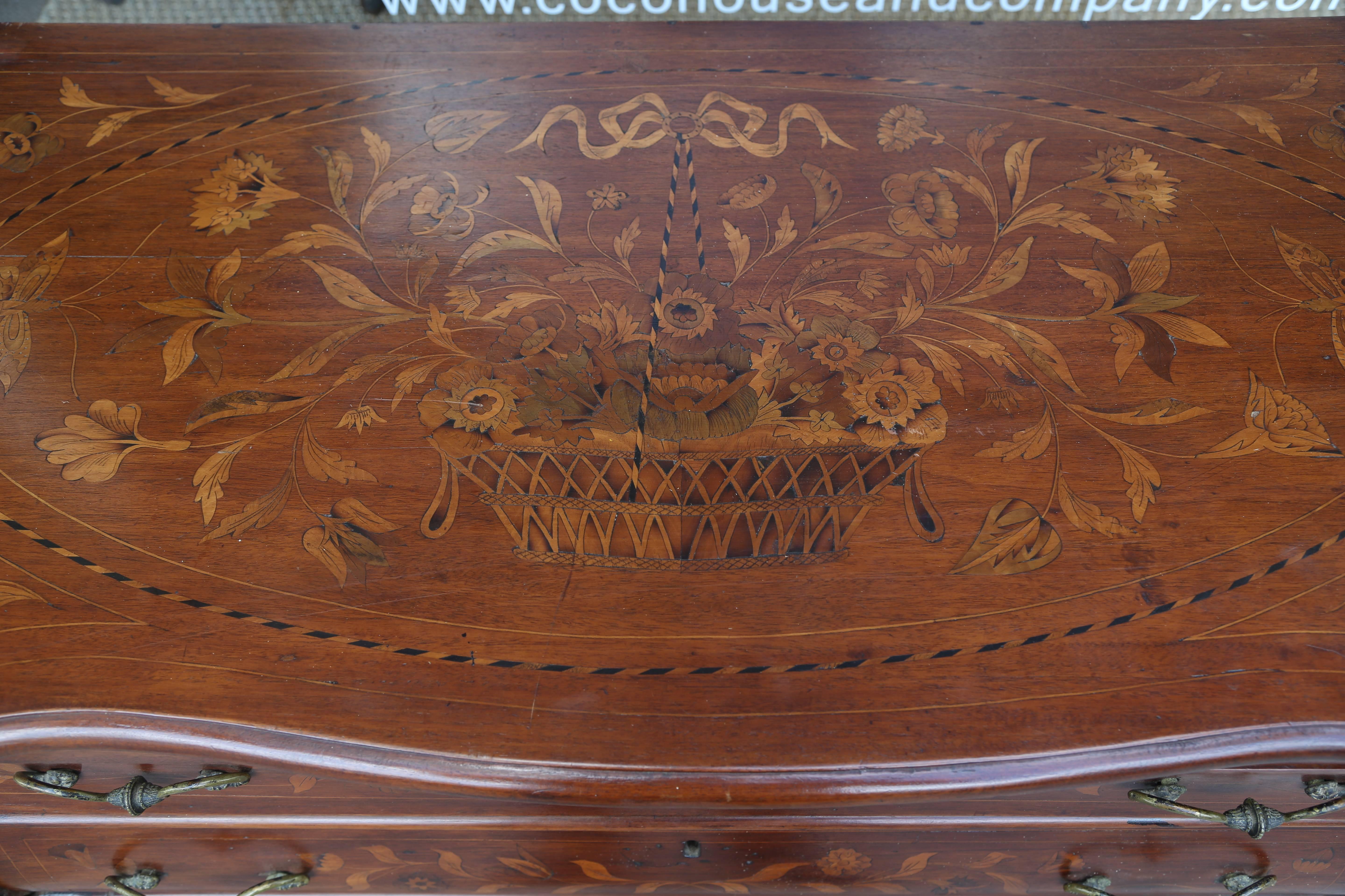 19th Century Dutch Marquetry Chest of Drawers 1