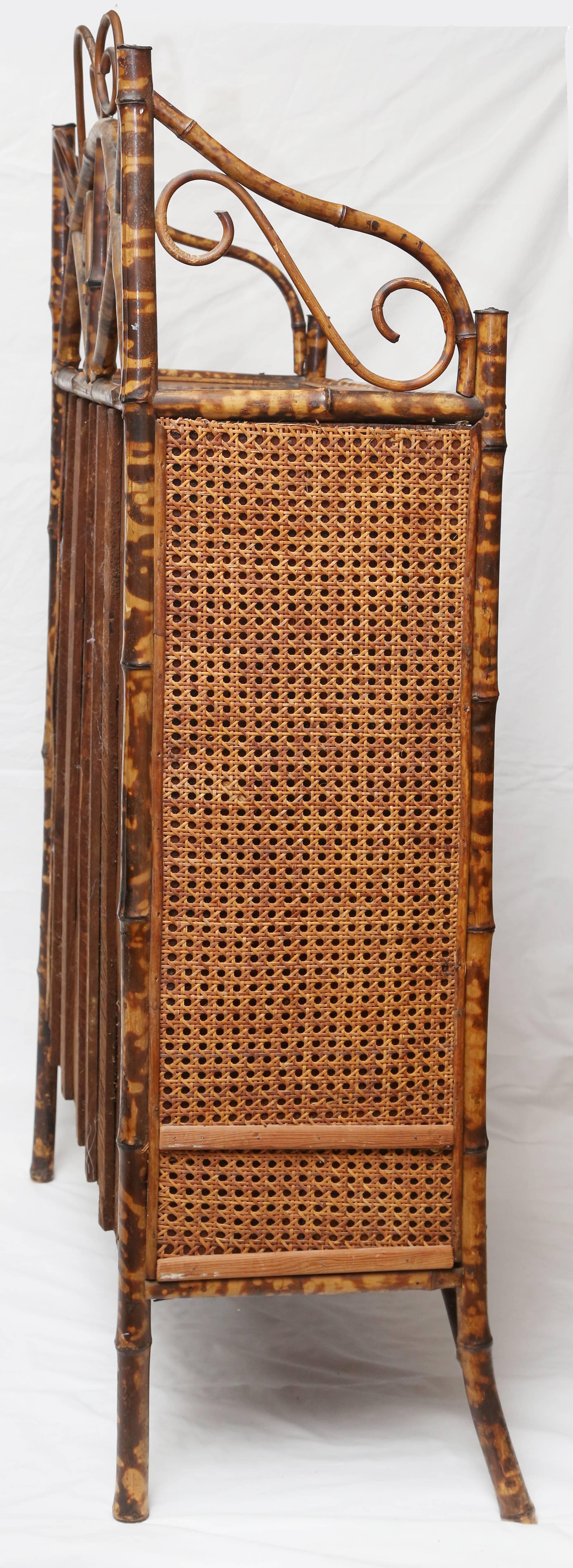 19th Century English Bamboo Cabinet or Bookcase 6