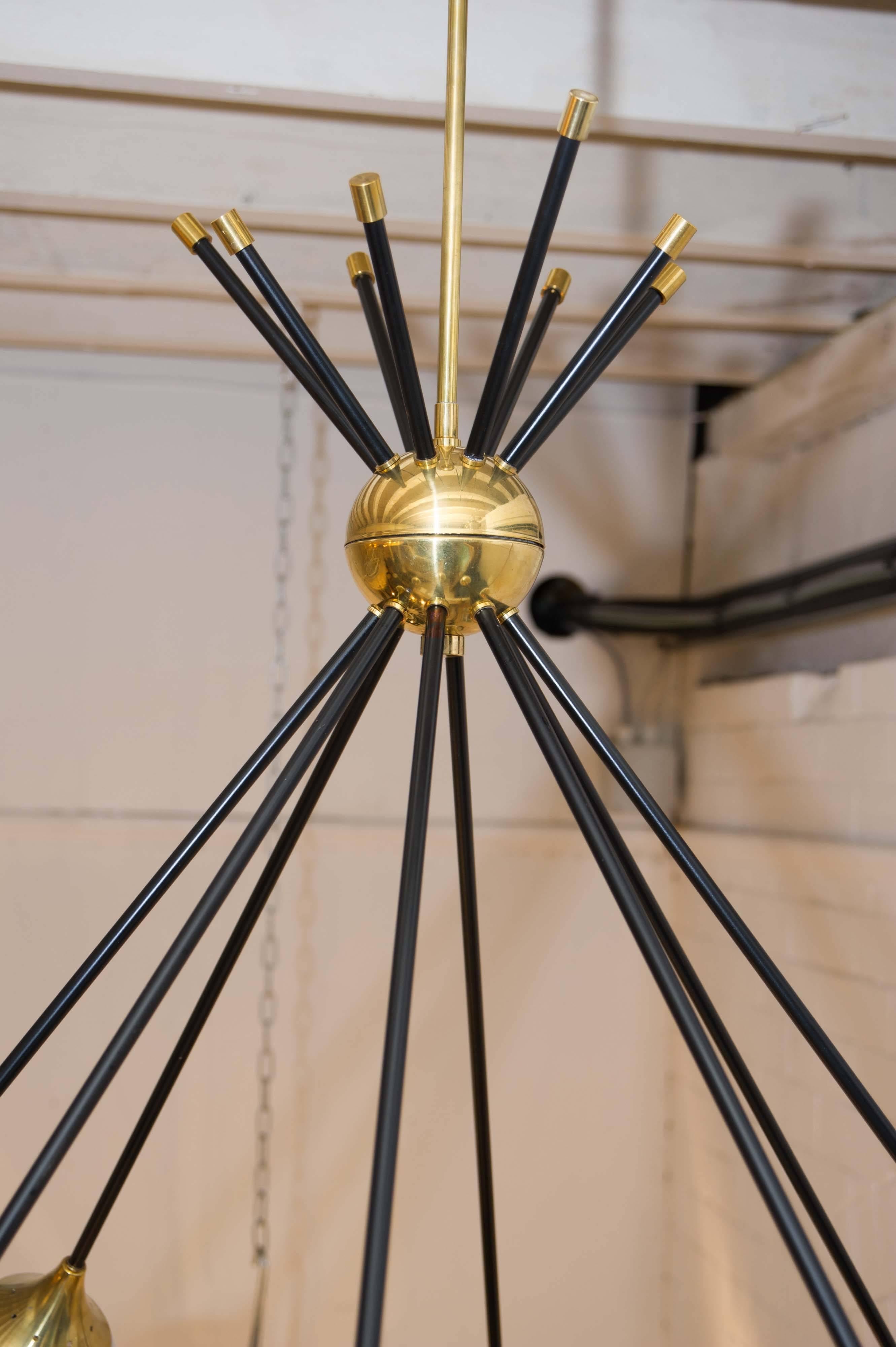 Italian metal and brass chandelier.



  