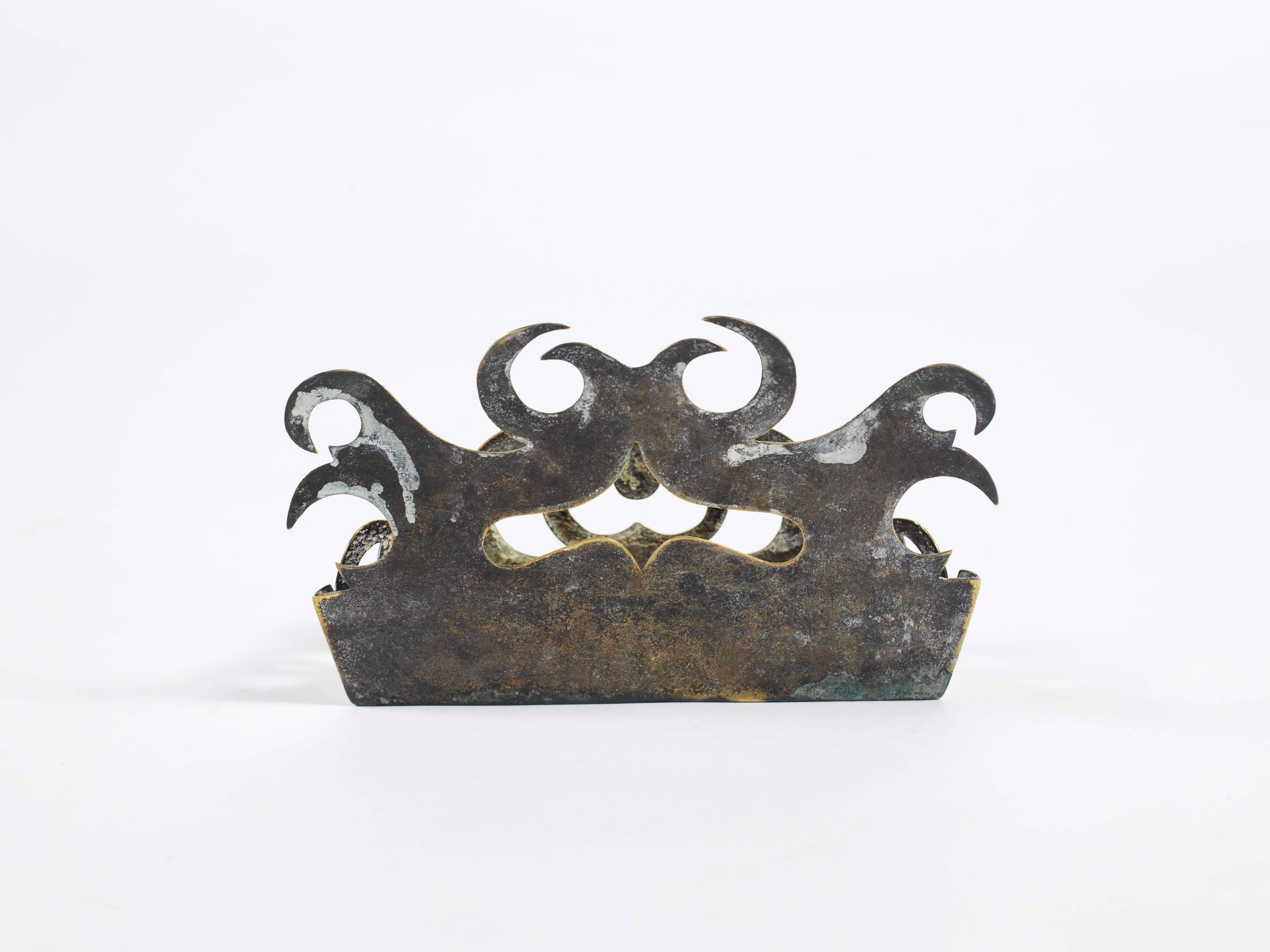 Cut Brass Taper Holder, Early 19th Century, 1825 In Good Condition In London, GB