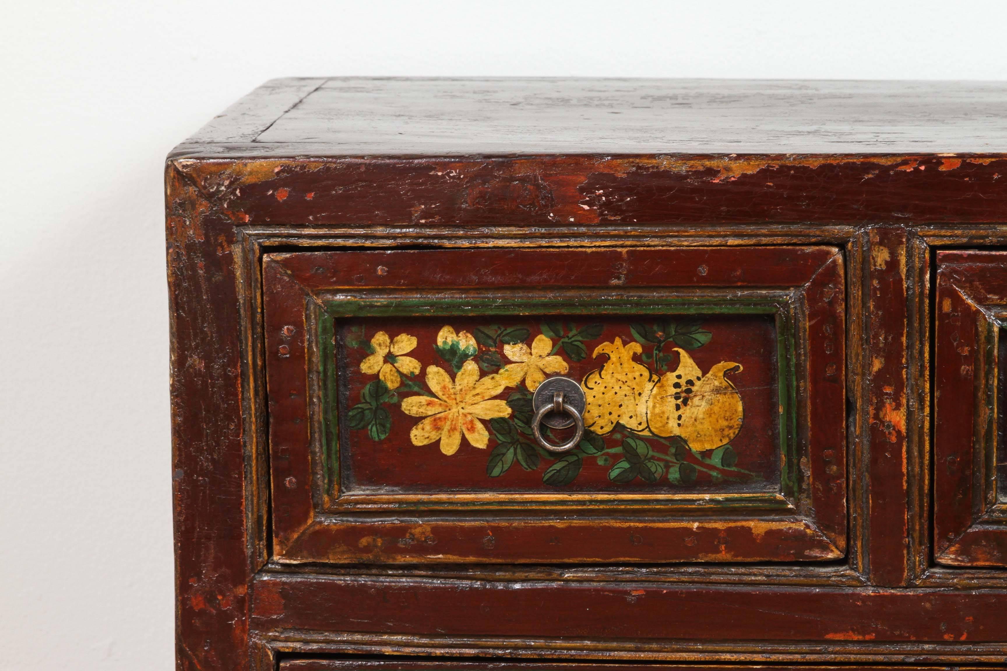 chinese painted chest of drawers