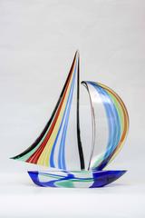 Sculpture Boat in Murano Glass