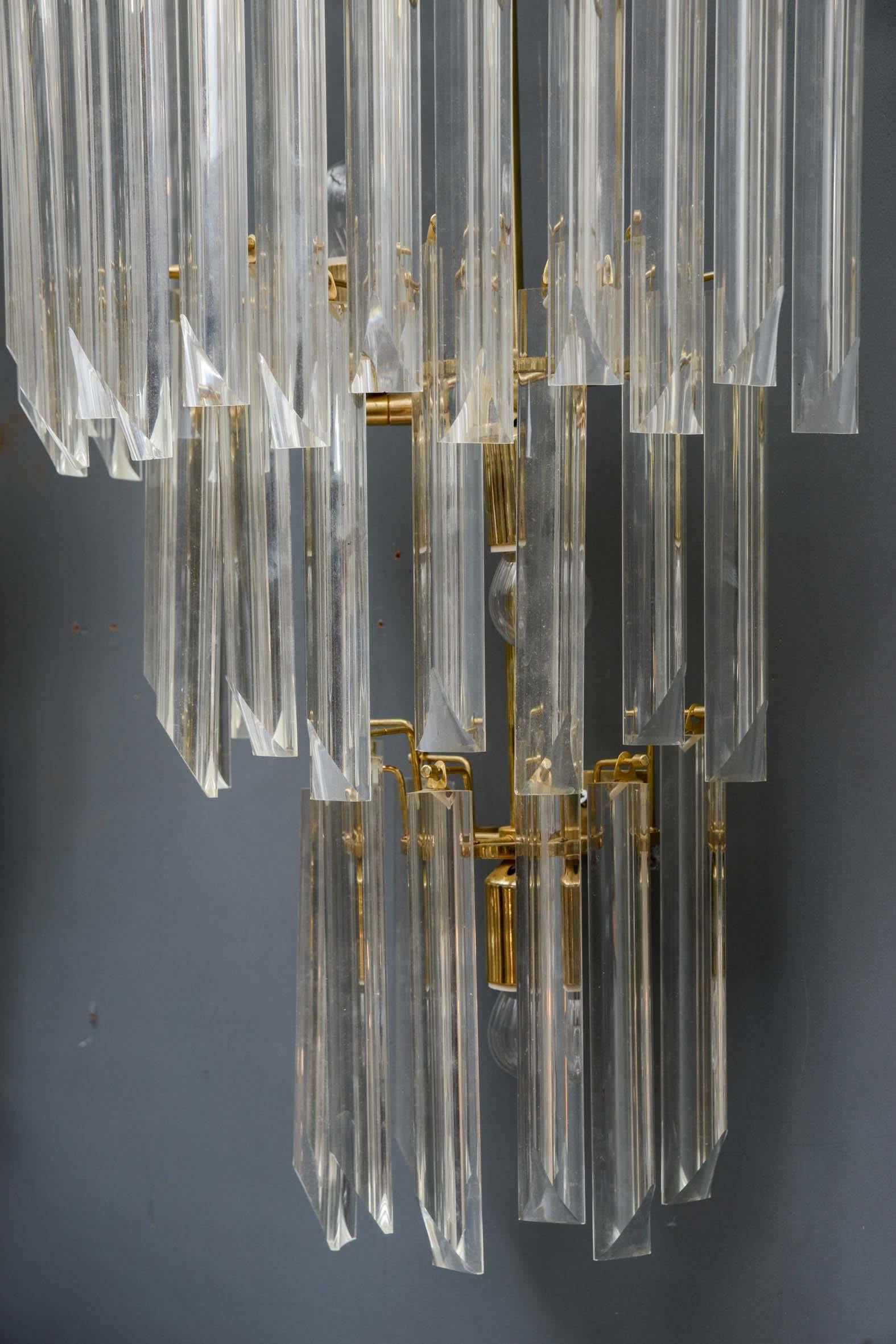 Tall Pair of Murano Glass Wall Sconces In Excellent Condition In Saint-Ouen, IDF
