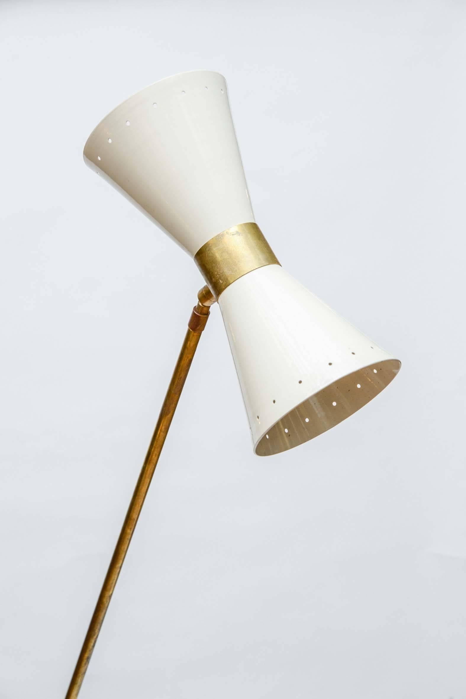Mid-Century Modern Mid-Century Style Italian White Floor Lamp