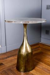 Pair of Rock Crystal and Brass Pedestals