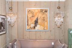 Rare and Attractive Pair of Mid-Century Lucite Chandeliers