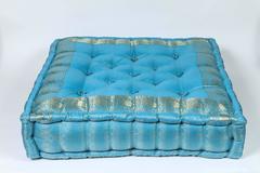 Moroccan Oversized Turquoise Tufted Floor Pillow Cushion