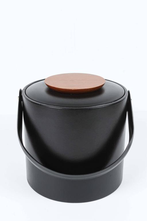Vintage Briard Black Ice Bucket with Cover at 1stDibs