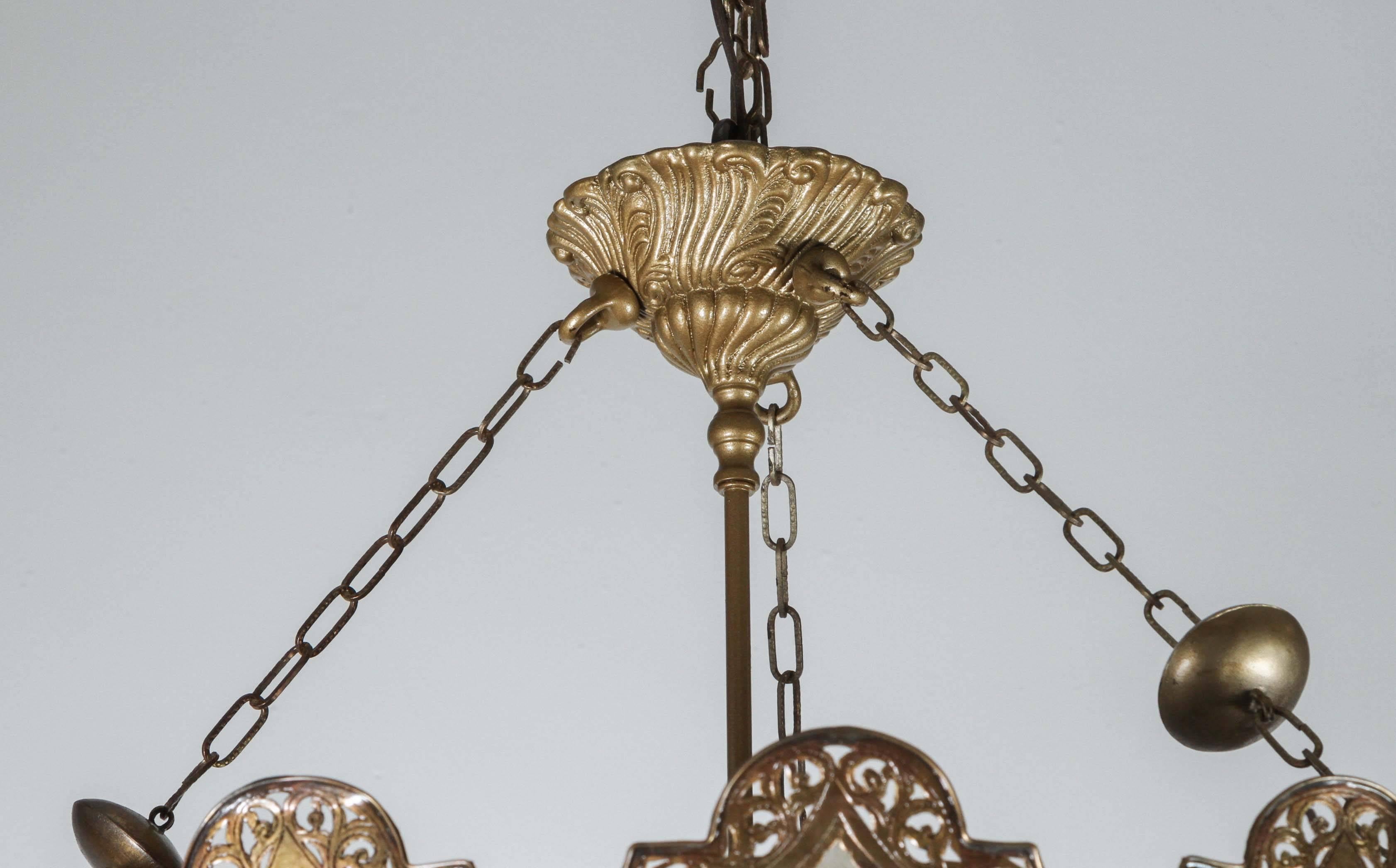 Brass Moroccan Chandelier in Alberto Pinto Style 2