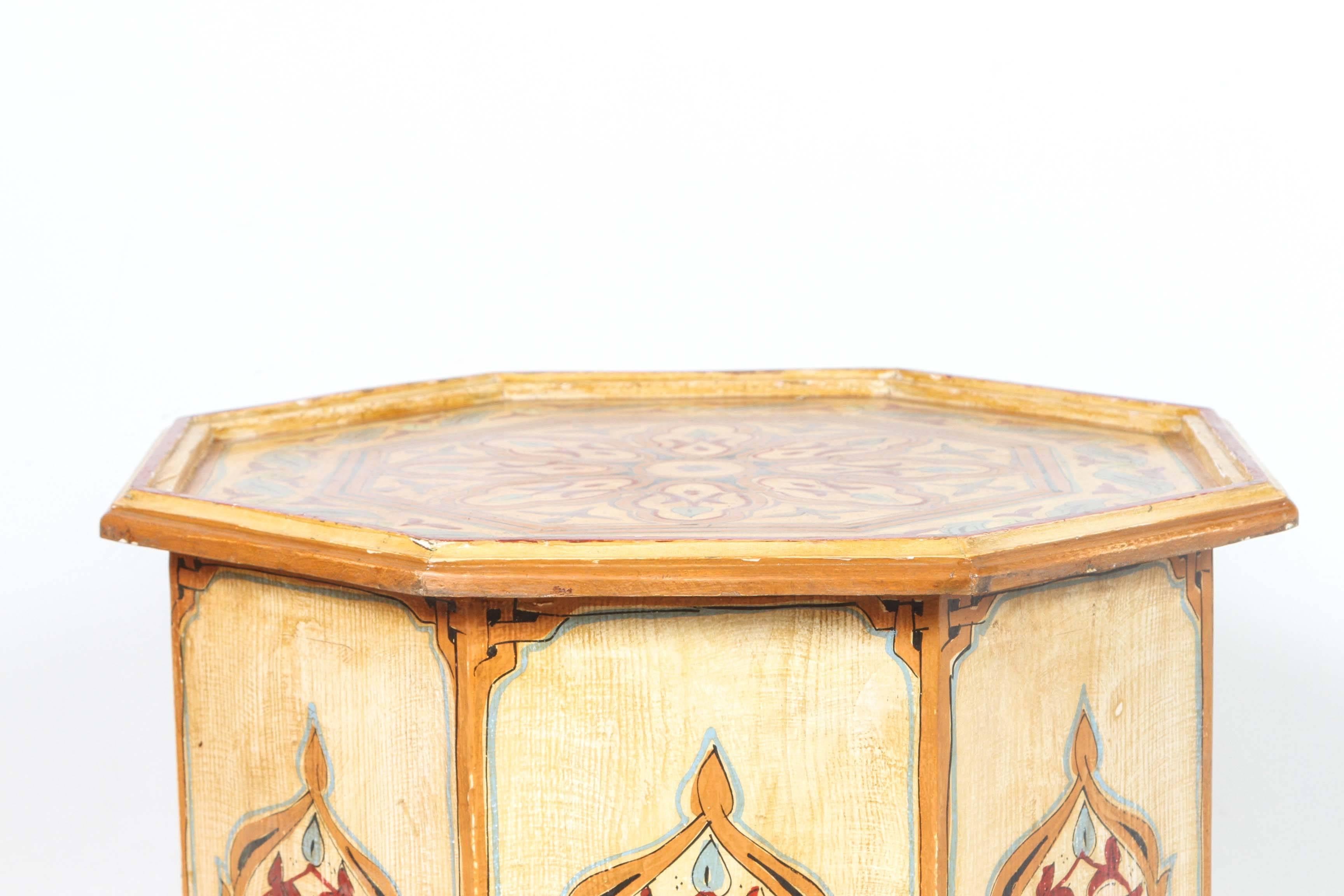 hand painted side table