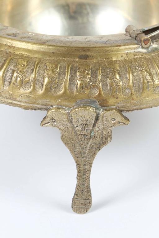 Footed Brass Silvered Persian Caviar Server For Sale at 1stdibs