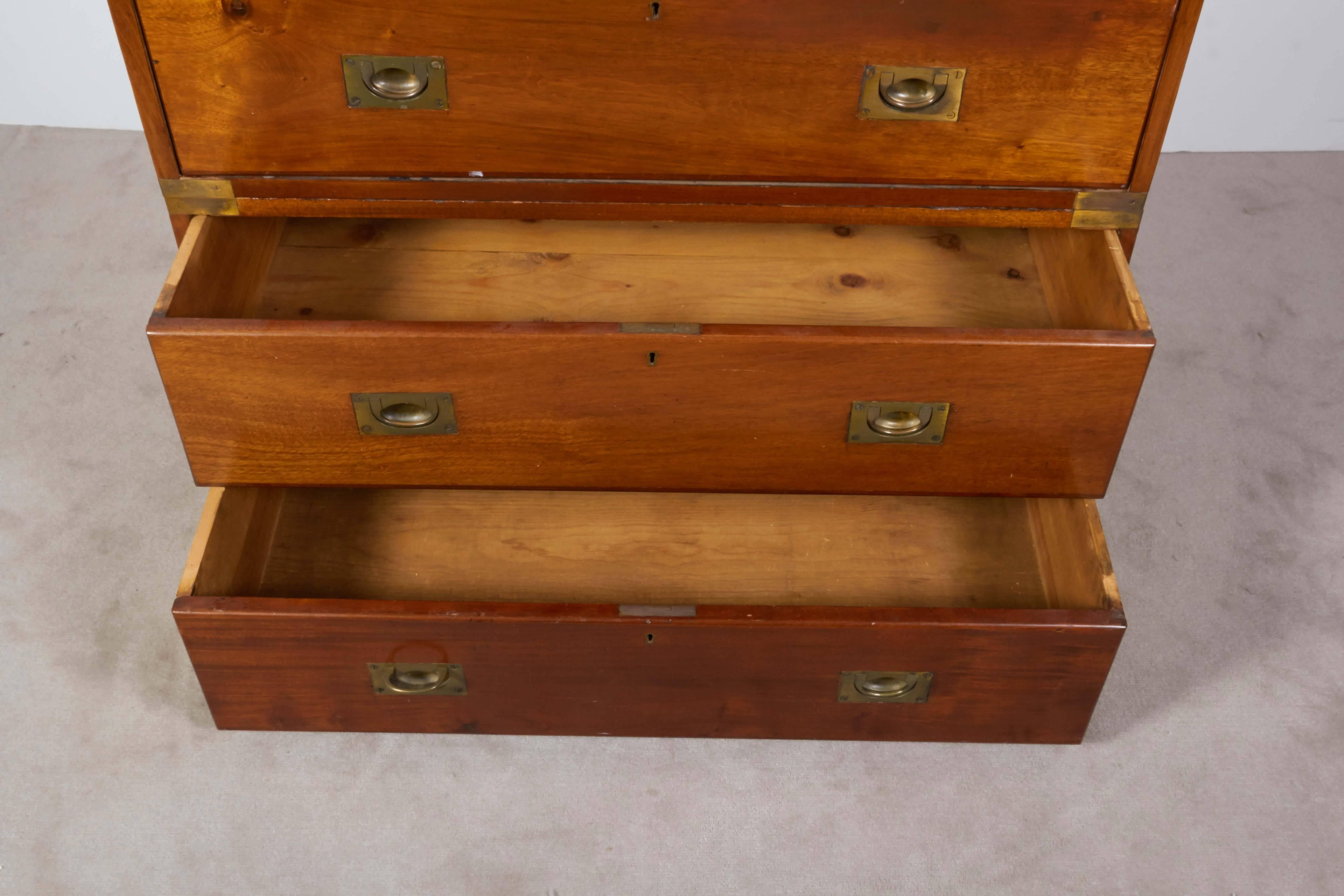 Victorian Pair of Mahogany Campaign Chests