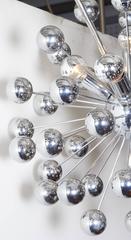 Mid-Century Chrome Sputnik 1960s Chandelier with Unusual Angled Stem