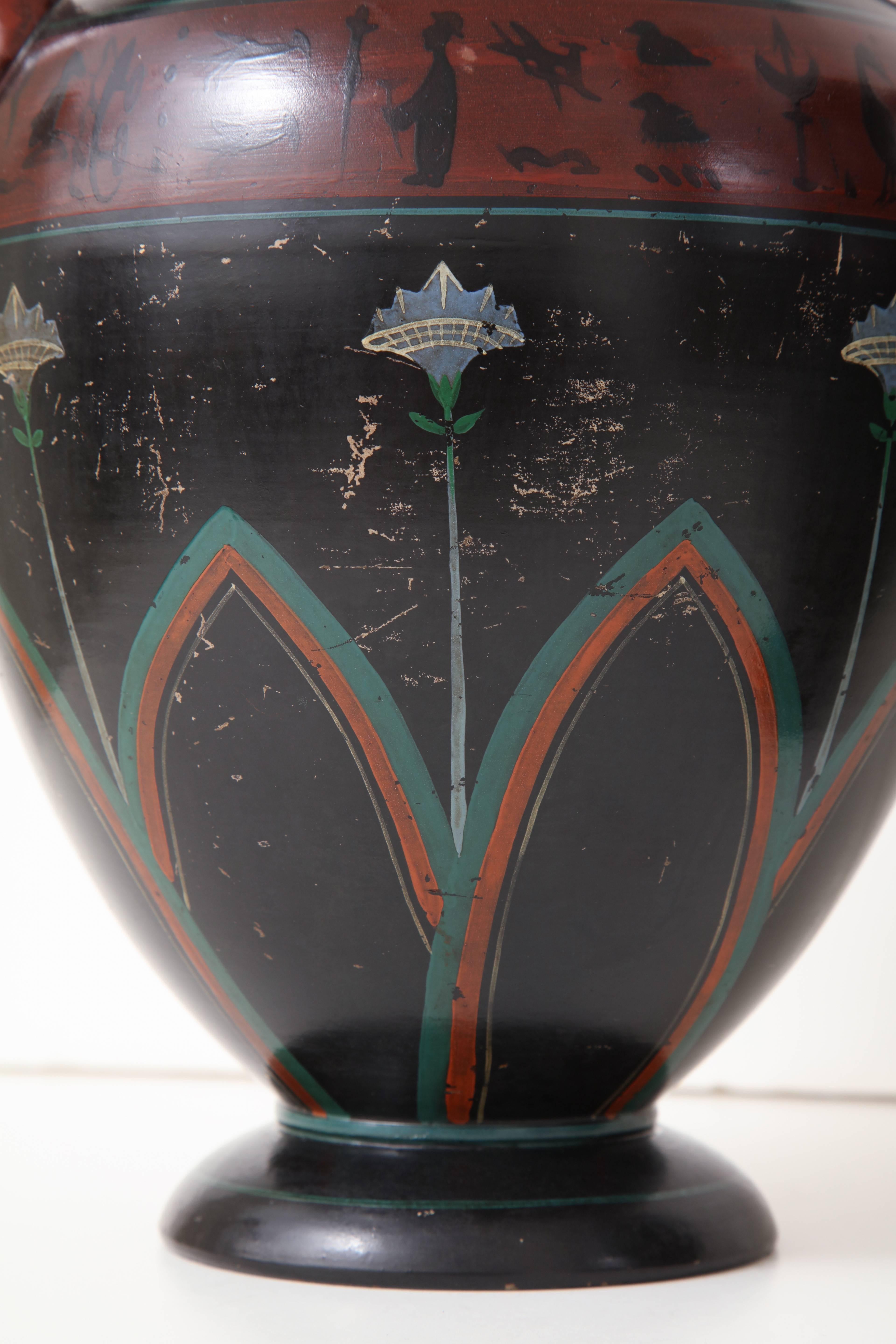 Pair of 19th Century German Neoclassical Amphora Vases For Sale 1