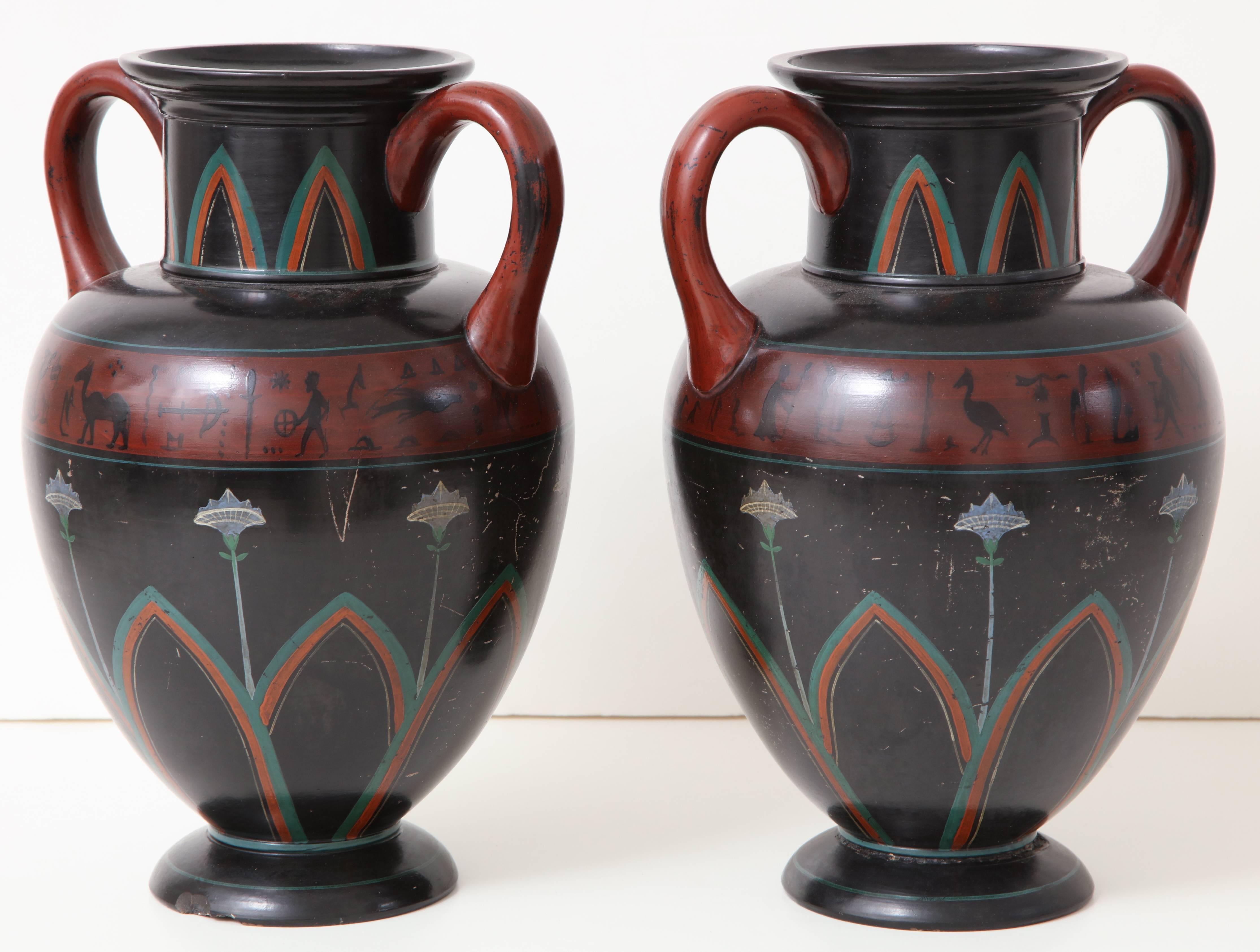Pair of 19th Century German Neoclassical Amphora Vases For Sale 3