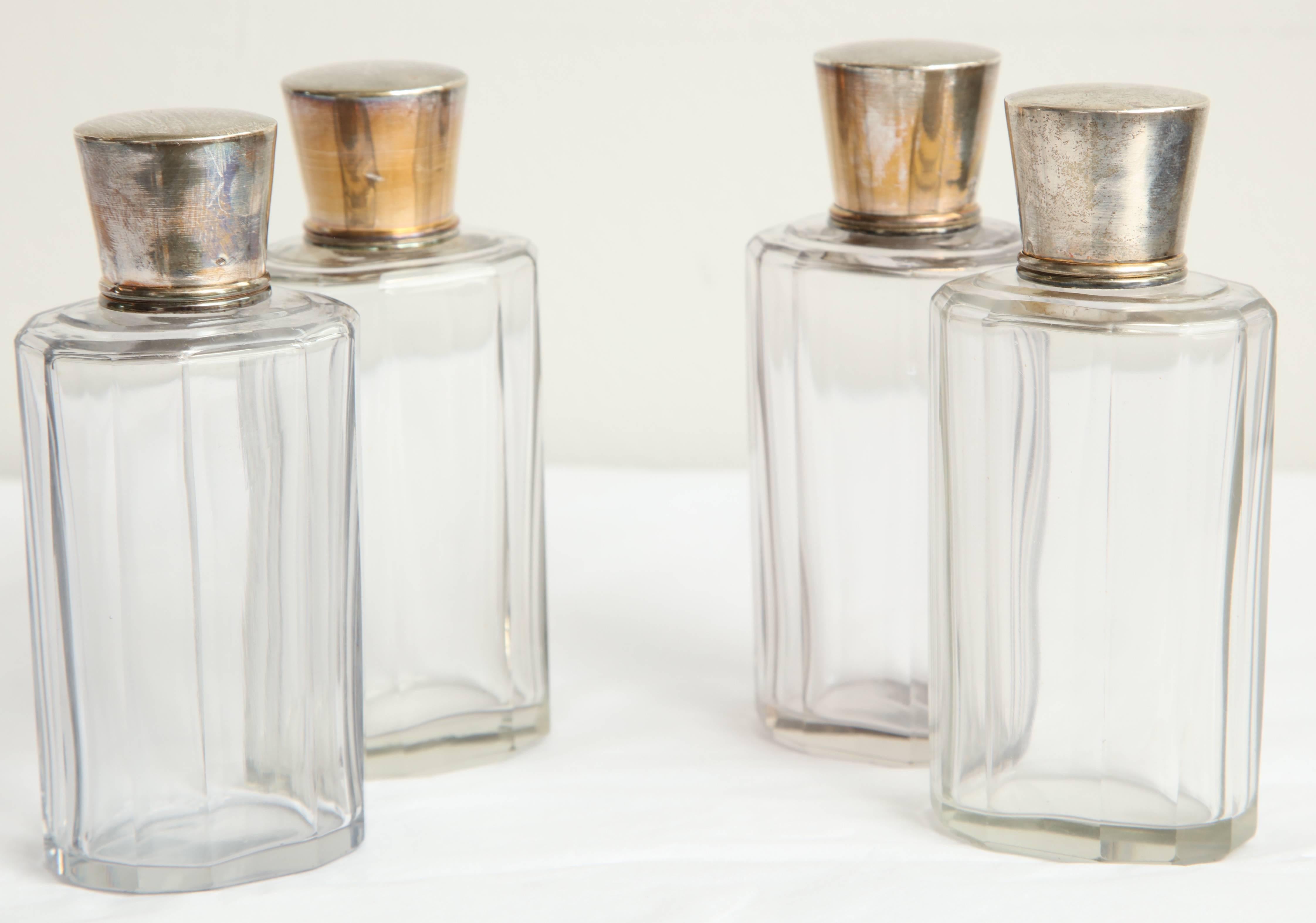 20th Century Set of Four Toiletry Bottles For Sale