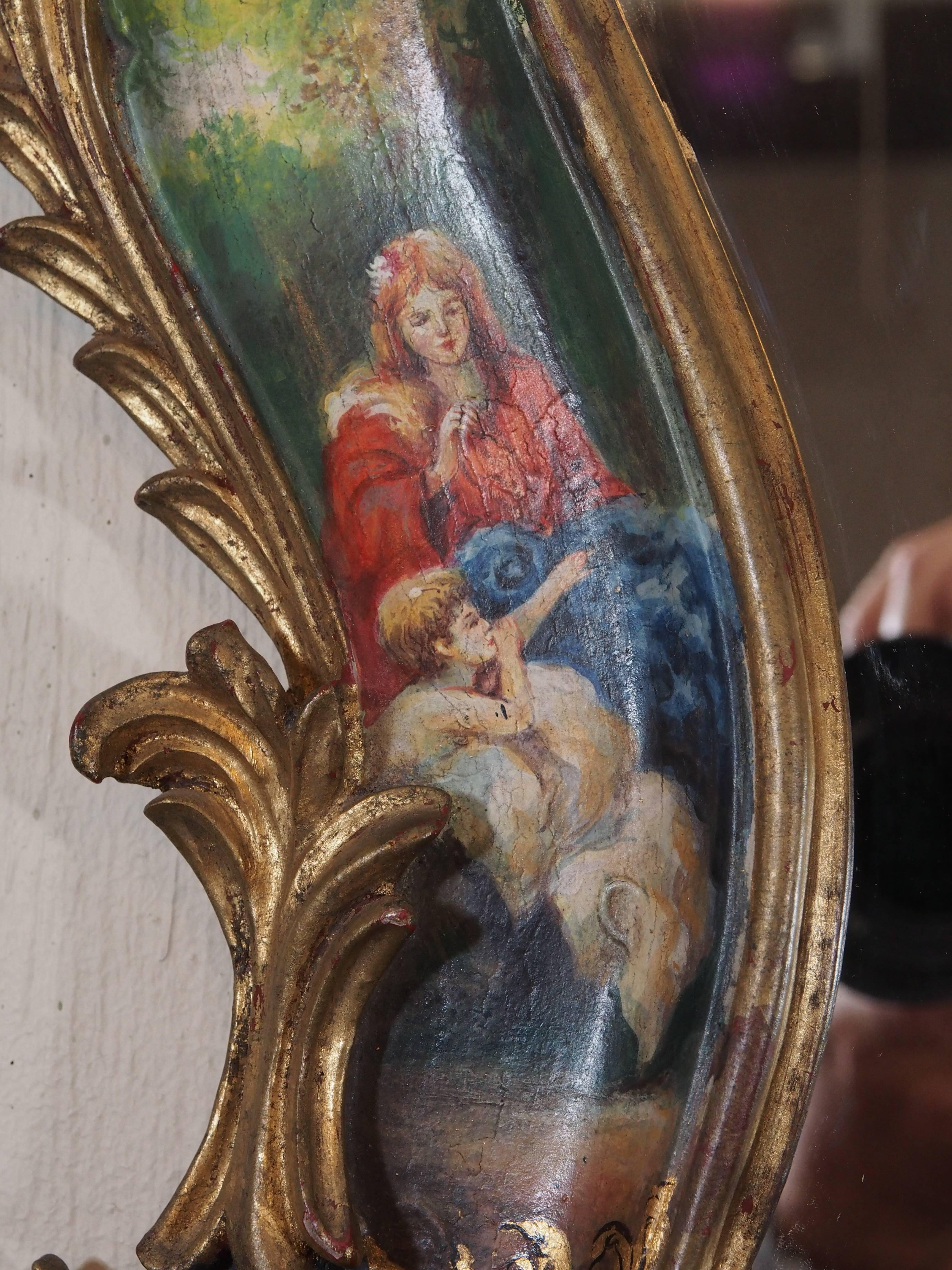 Antique Painted Mirror, Venetian 1