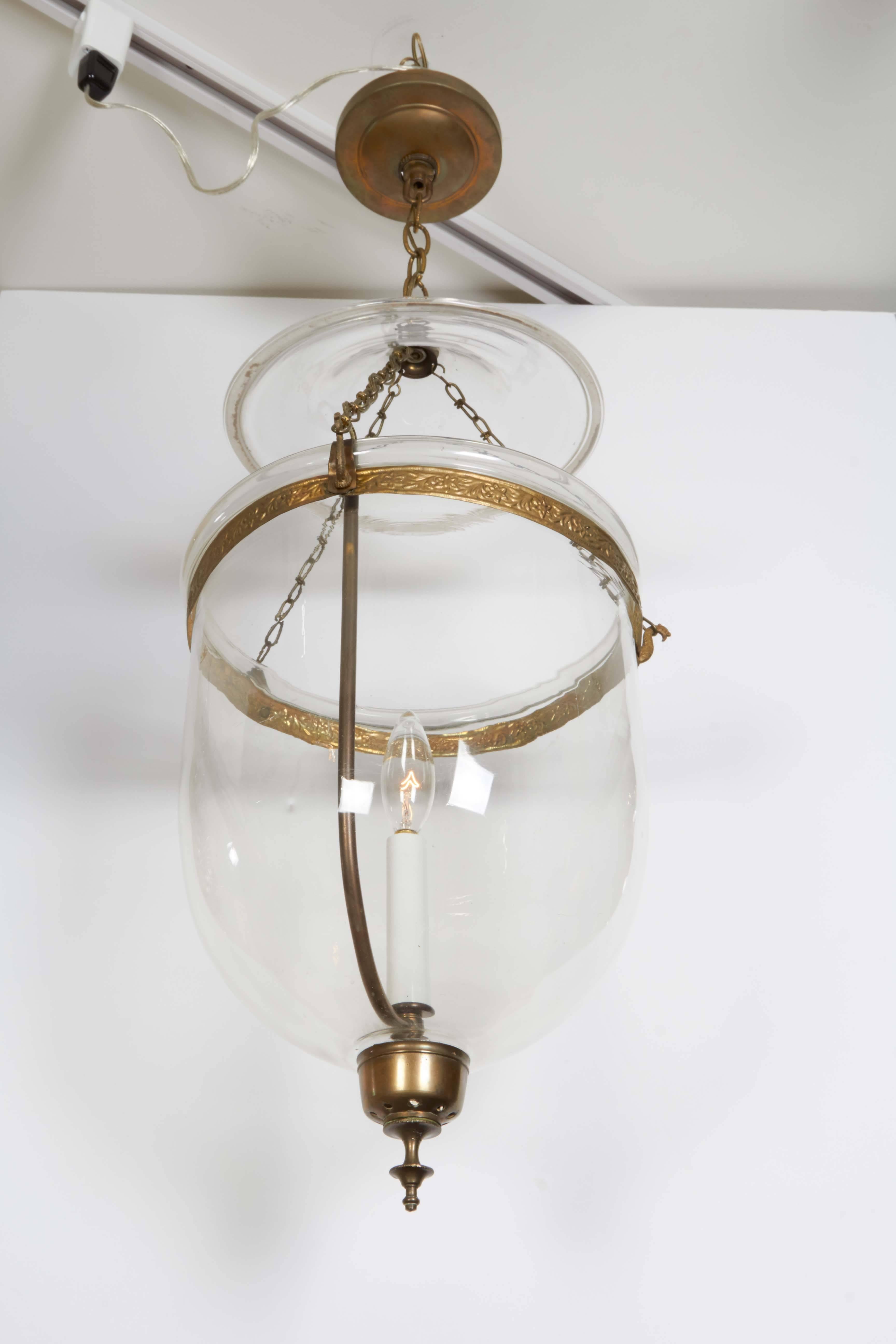 Pair of George III Style Brass Hall Lanterns 1