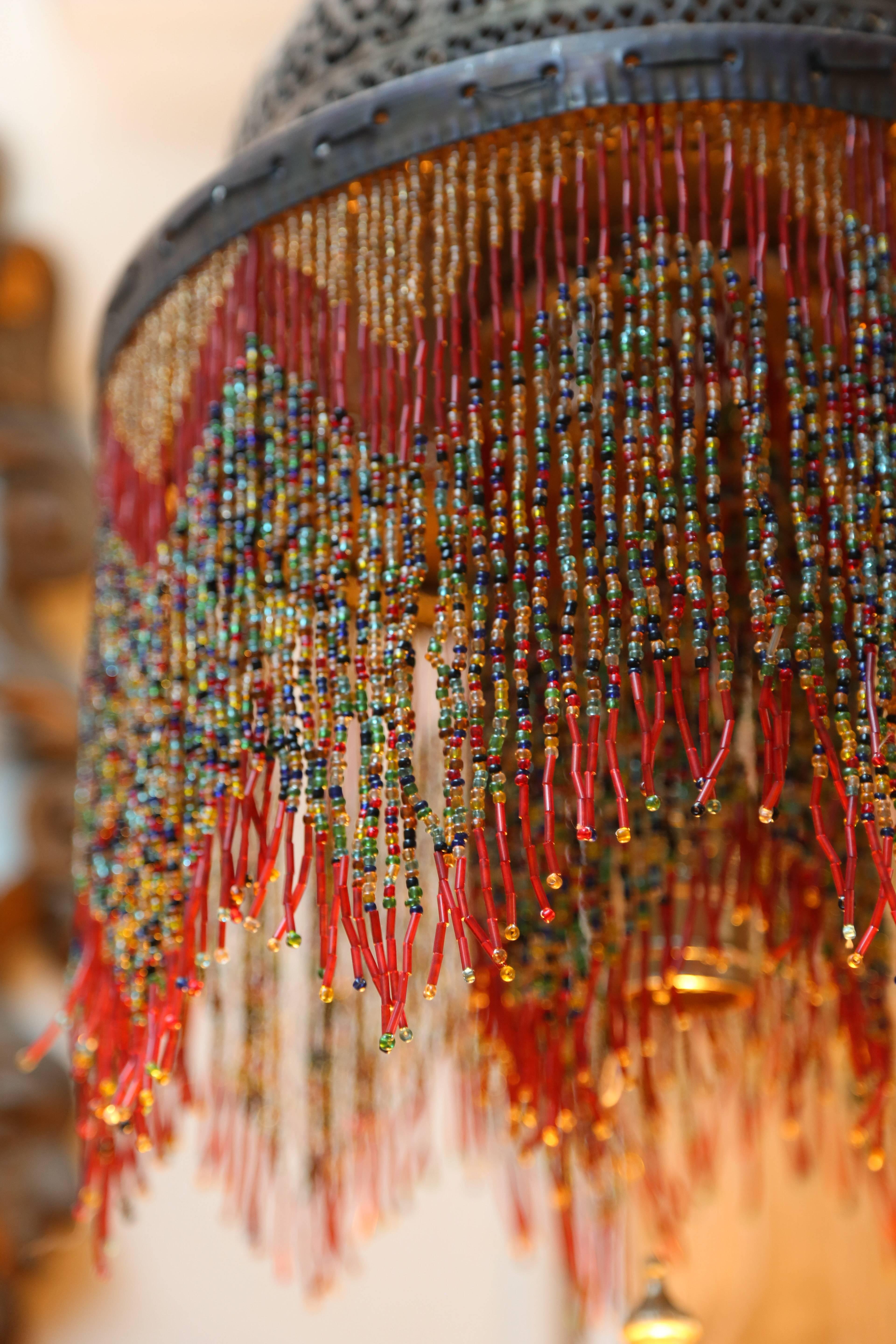 moroccan beaded chandelier