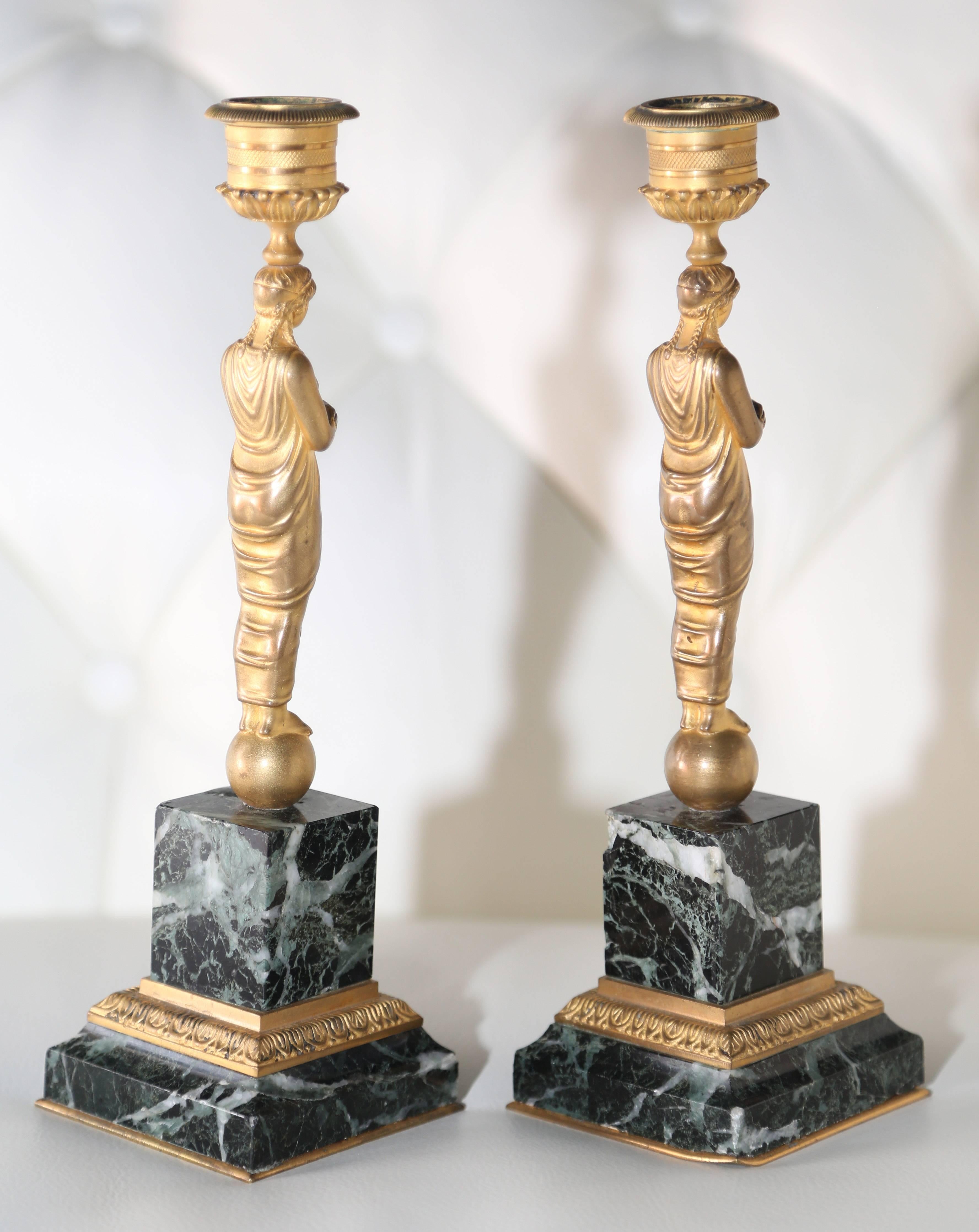 19th Century Fine Empire Candlesticks