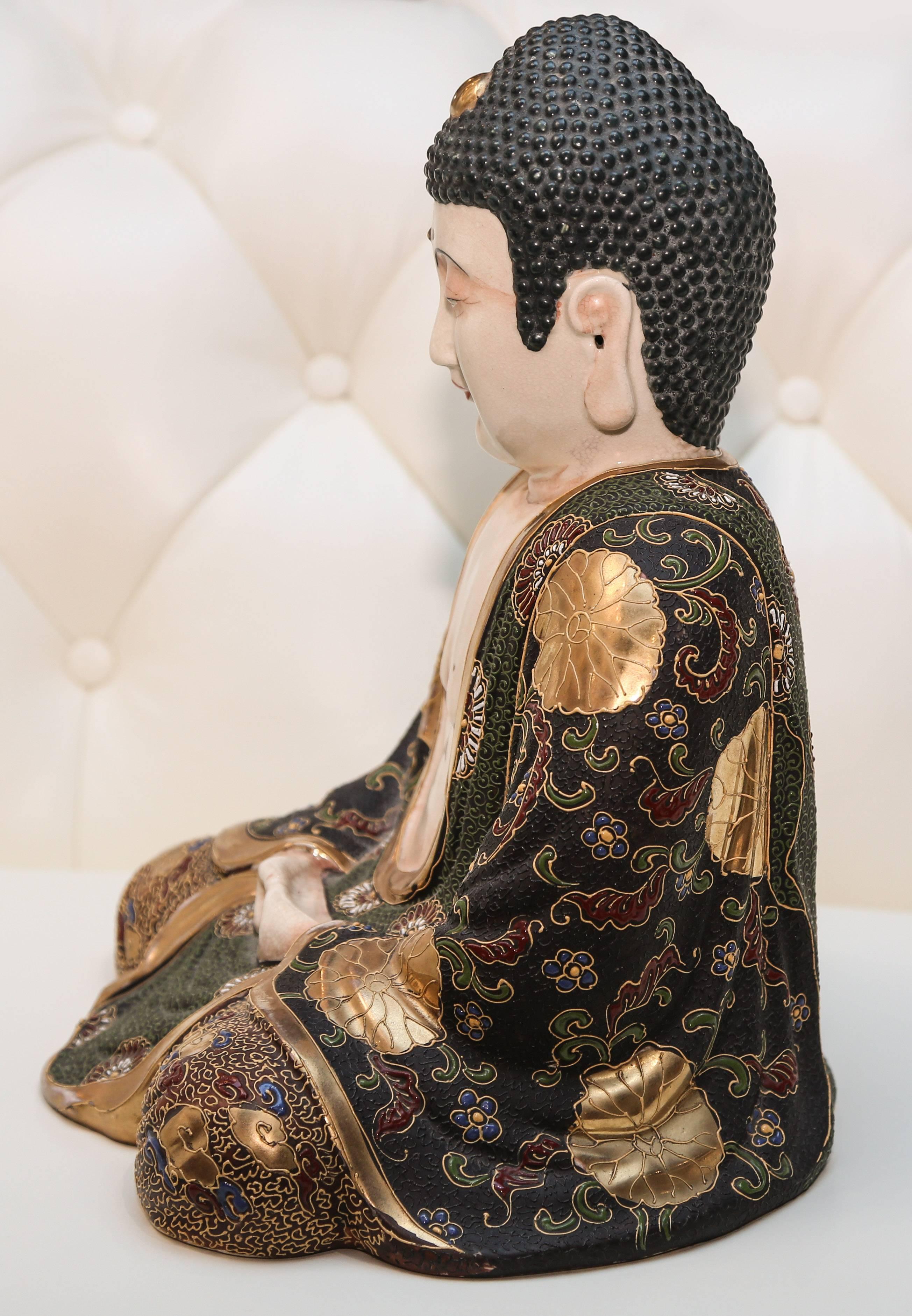 Japanese Satsuma Figure of Buddha
