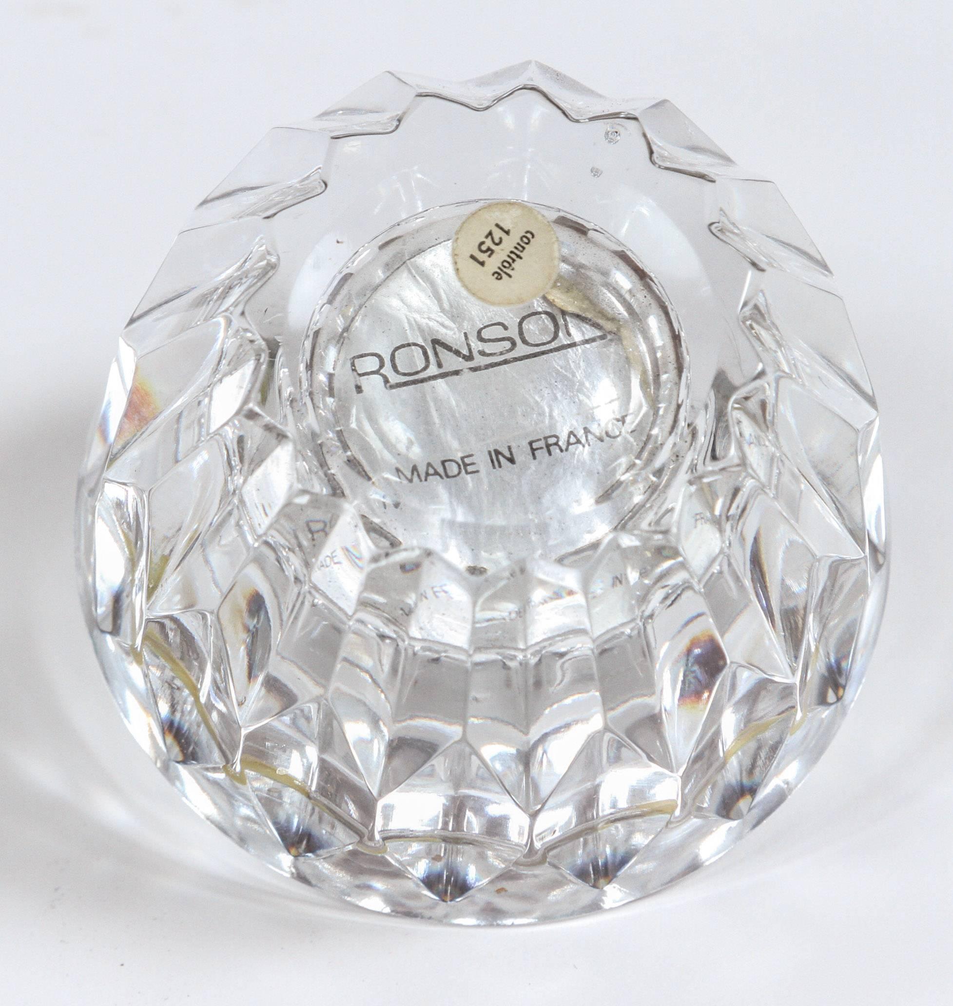 Modern Ronson Crystal Table Lighter, Made in France