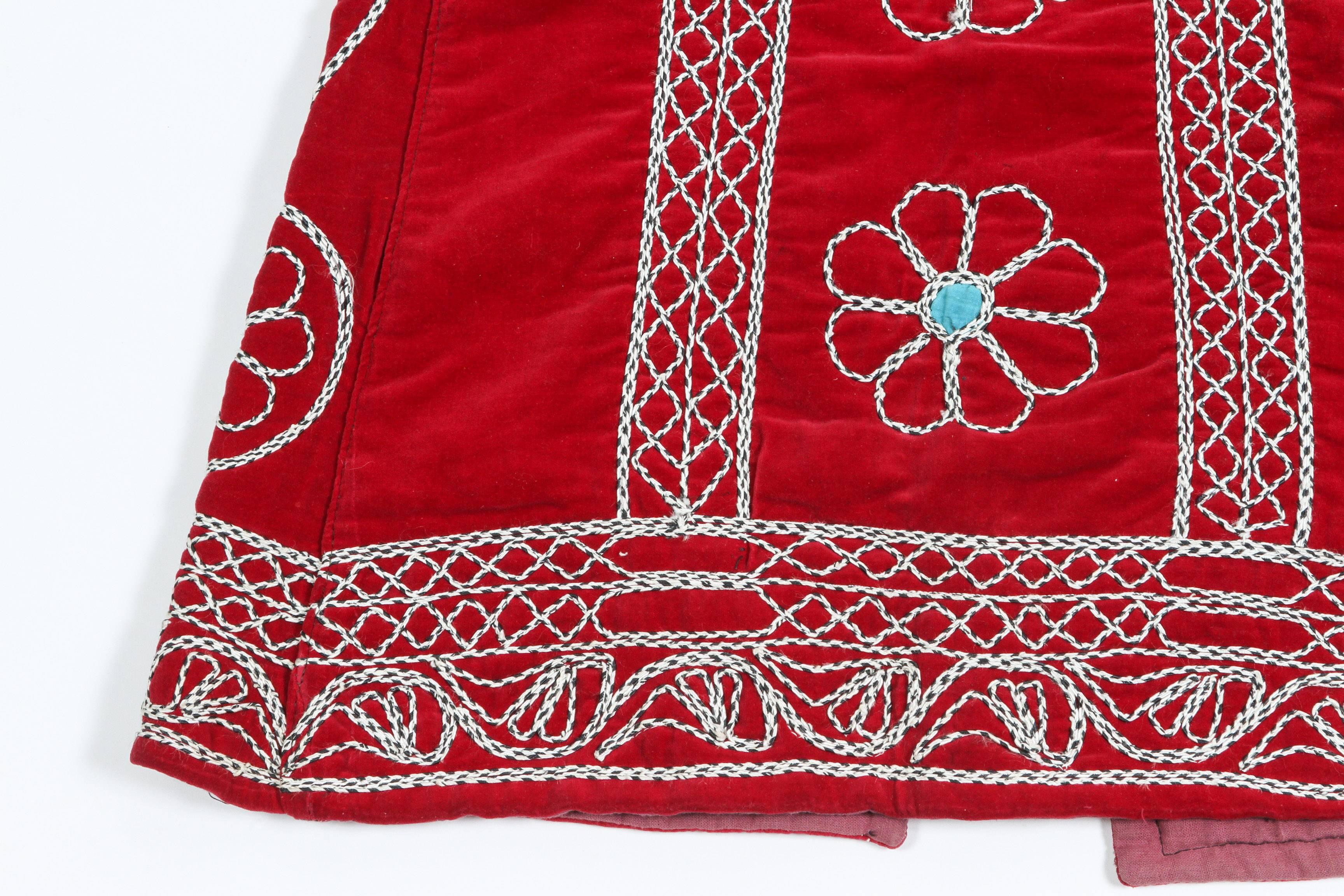 Embroidered Turkish Red Ceremonial Folk Traditional Vest For Sale